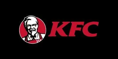 KFC logo with Colonel Sanders and red text on a black background.