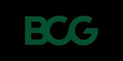 The BCG logo in green on a black background.
