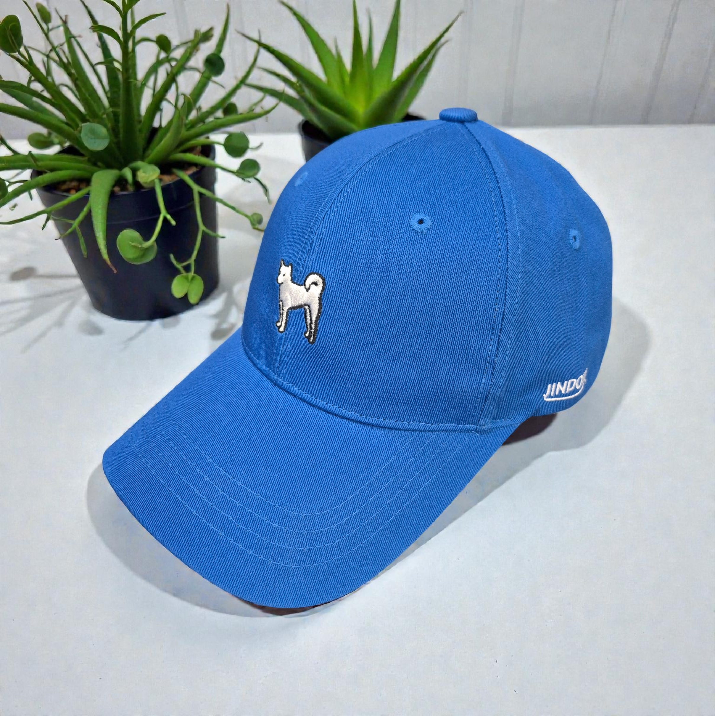 진도리(진돗개) 남여공용 프리미엄 자수 하드볼캡 (Blue)