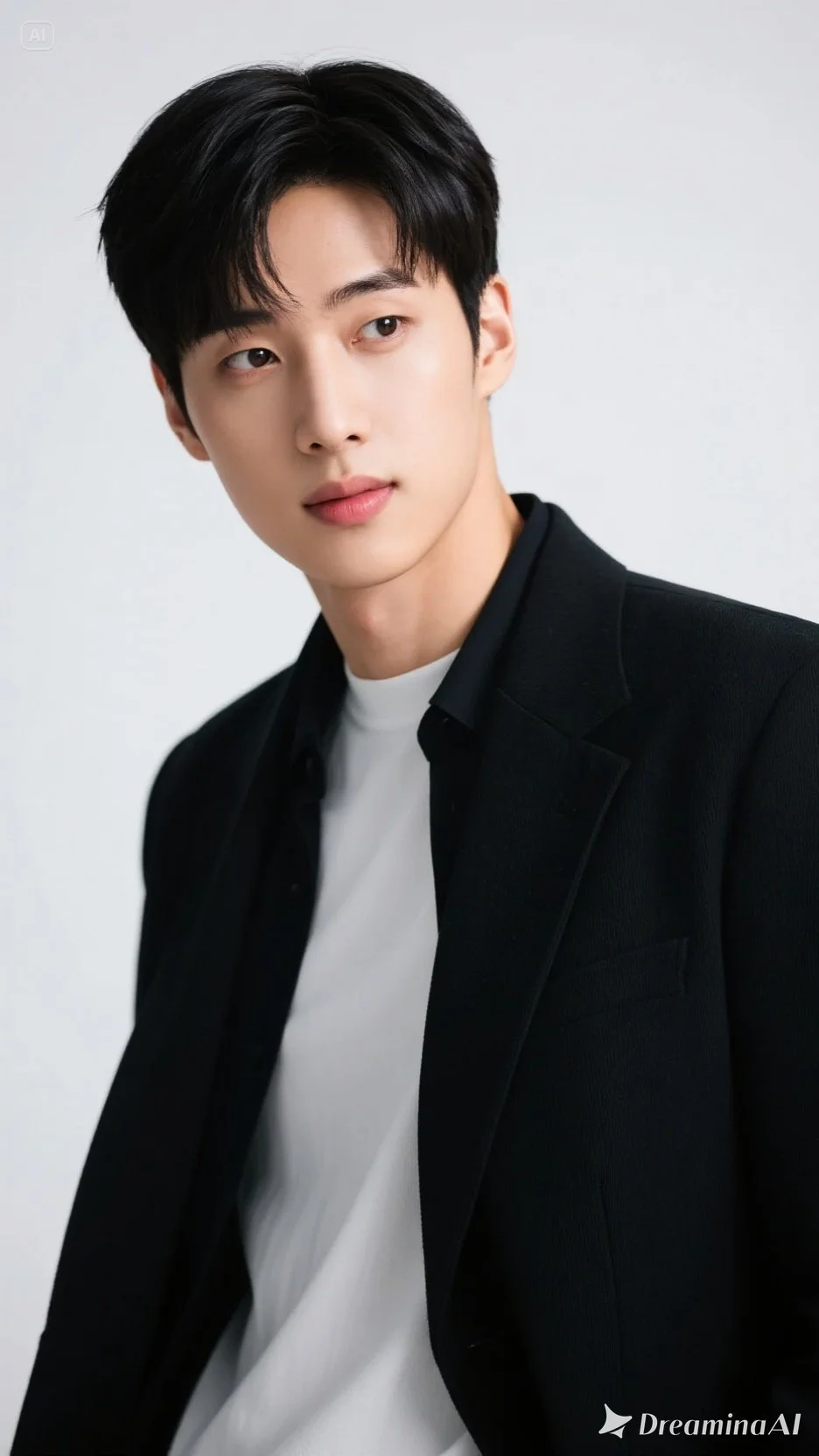 검은색 재킷을 입은 젊은 남성의 프로필 사진.