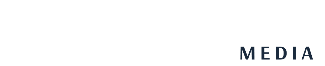 Stylized black and white logo with the text "Decentralized Media" in bold, block letters.