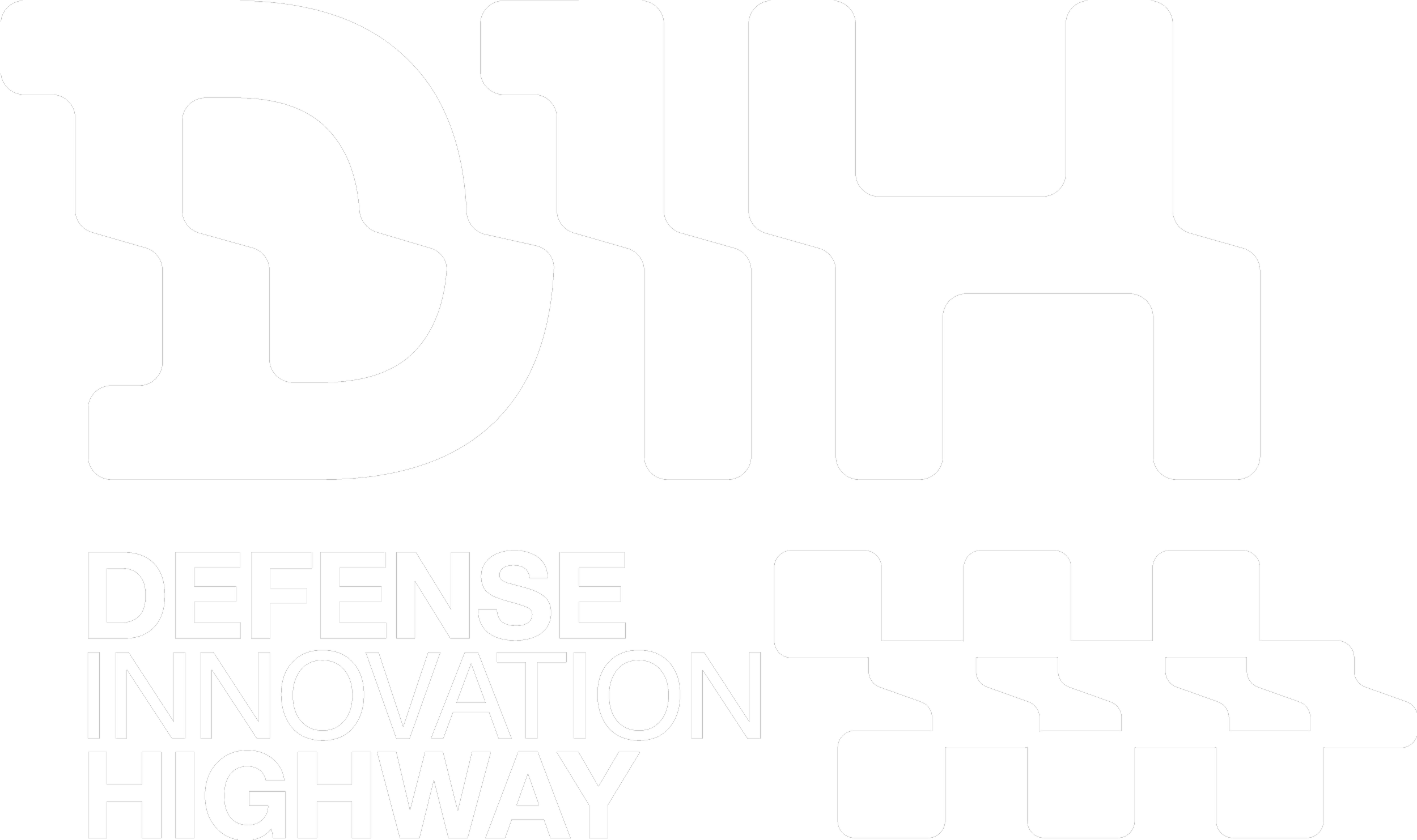 Black background with white text reading 'DHX' at the top and 'Defense Innovation Highway' below.