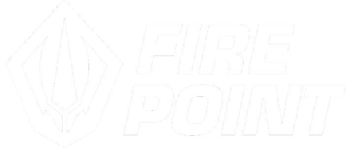 Fire Point logo with a stylized geometric flame icon and bold text