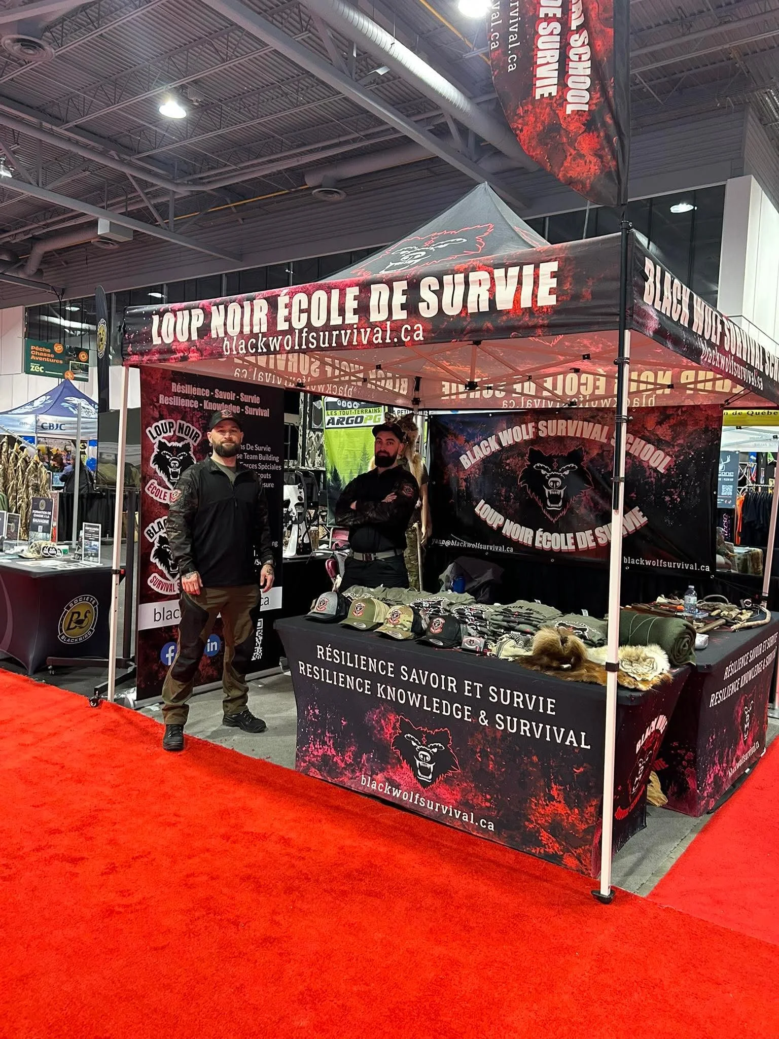 black wolf survival salon plein air chasse pêche camping québec