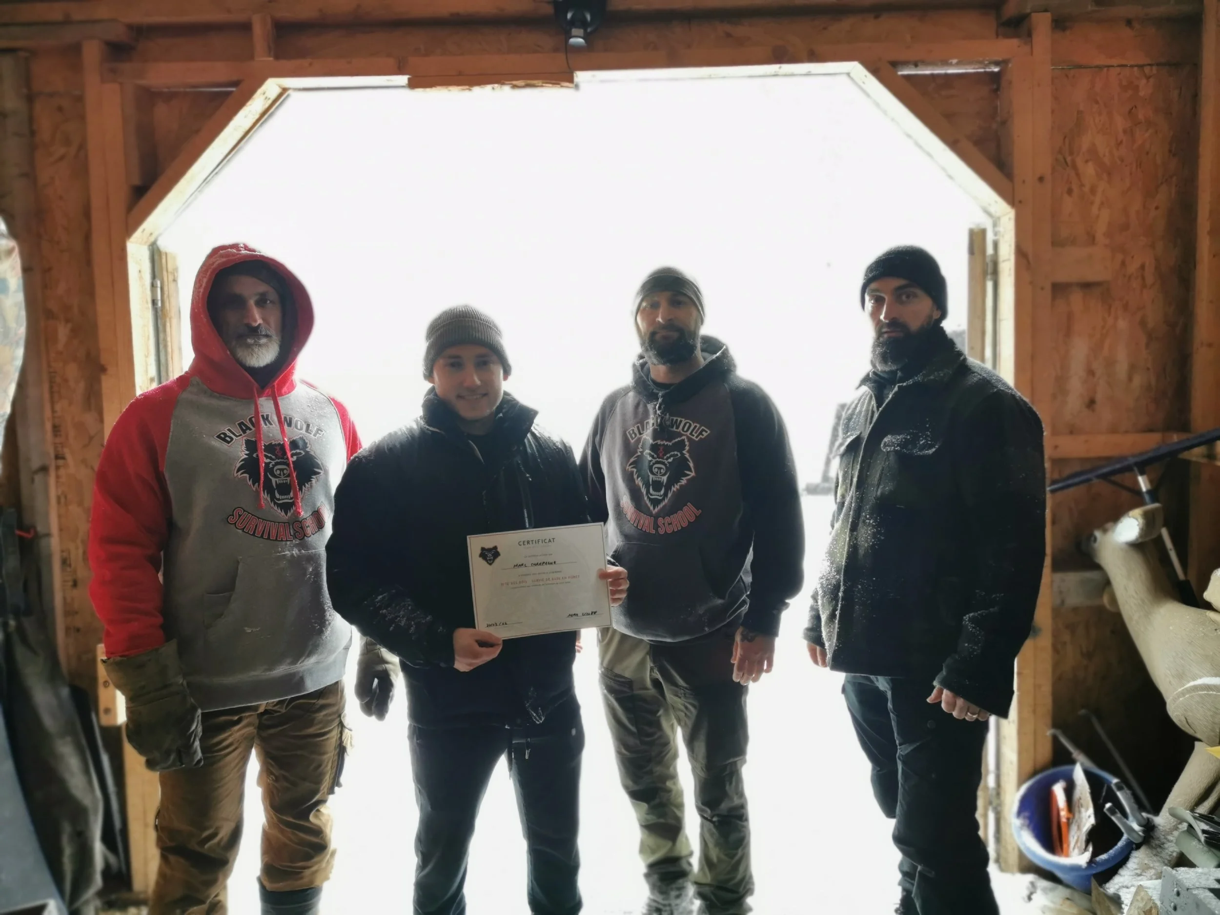 certificat cours survie black wolf survival progression