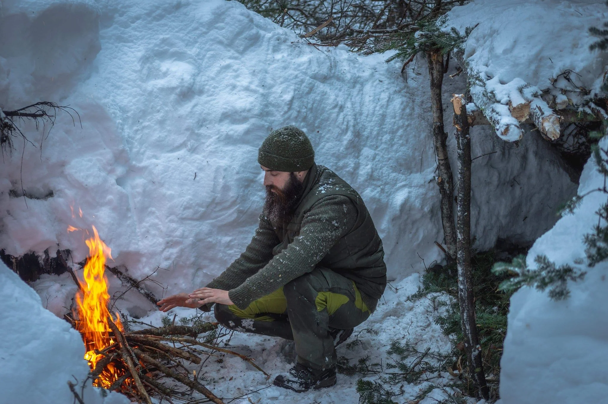 feu de camp formation survie hiver québec