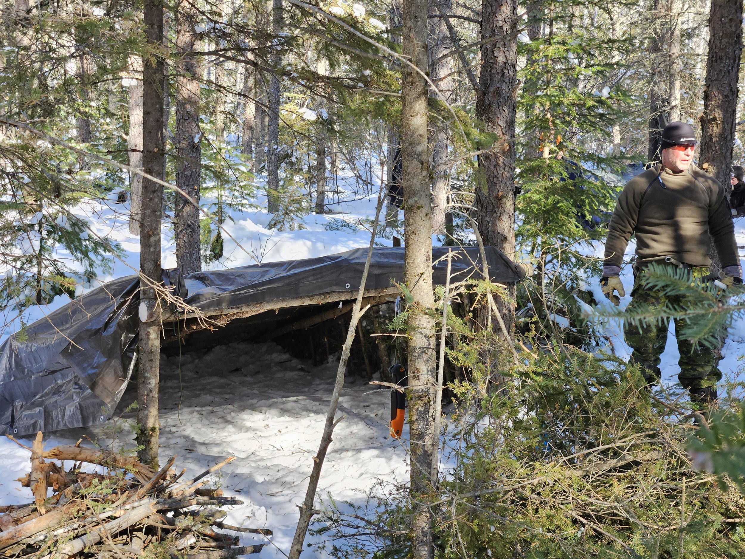 techniques survie forêt boréale hiver québec