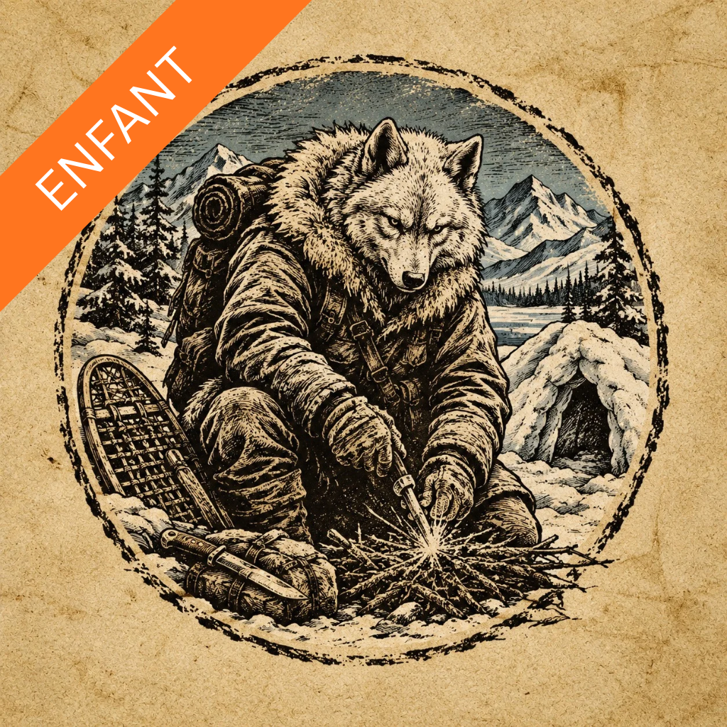 Loup Arctique - Formation Survie de Base en Forêt Hivernale - Portneuf - 9-10 Janvier - ENFANT