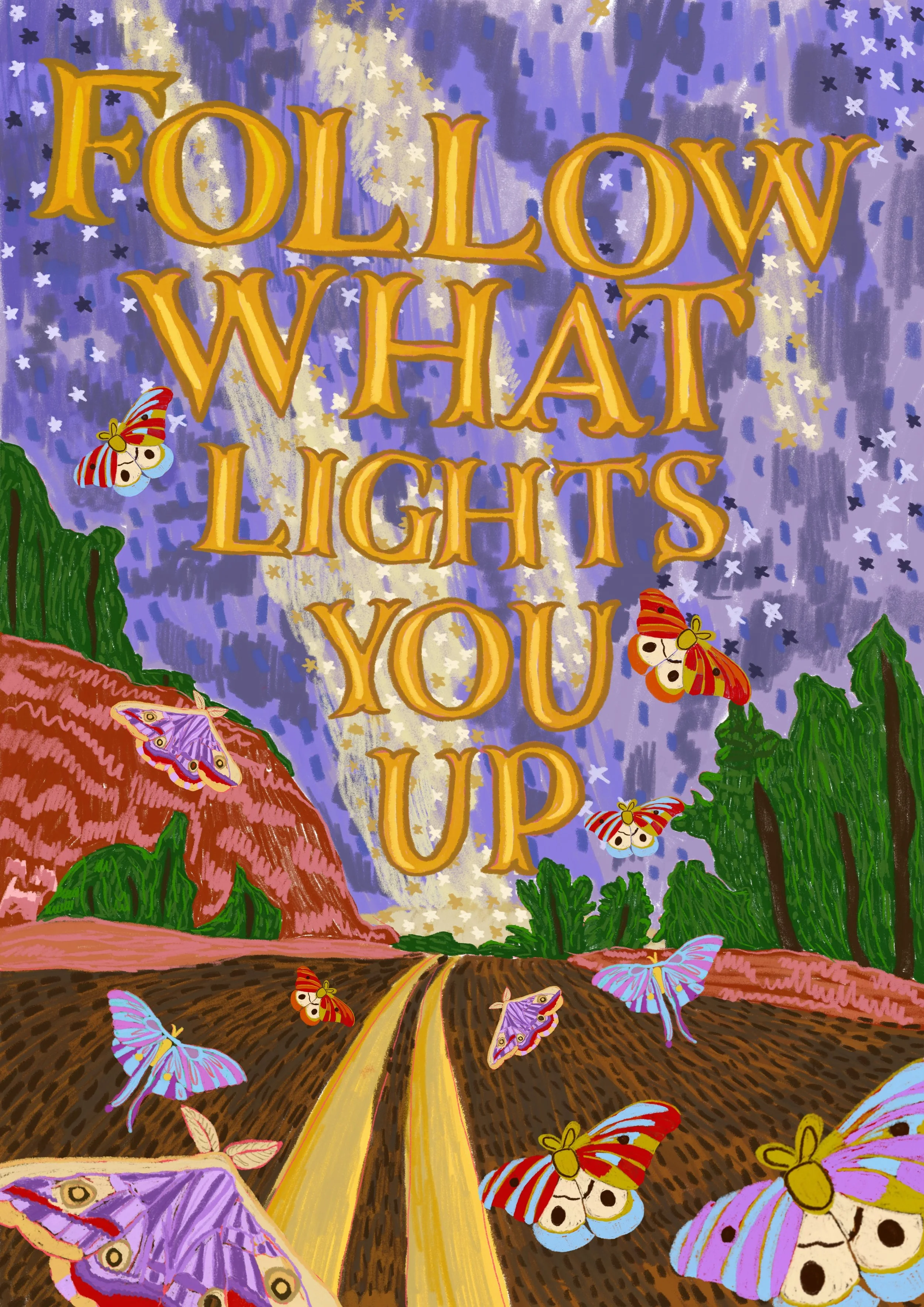 Follow What Lights You Up Greeting Card