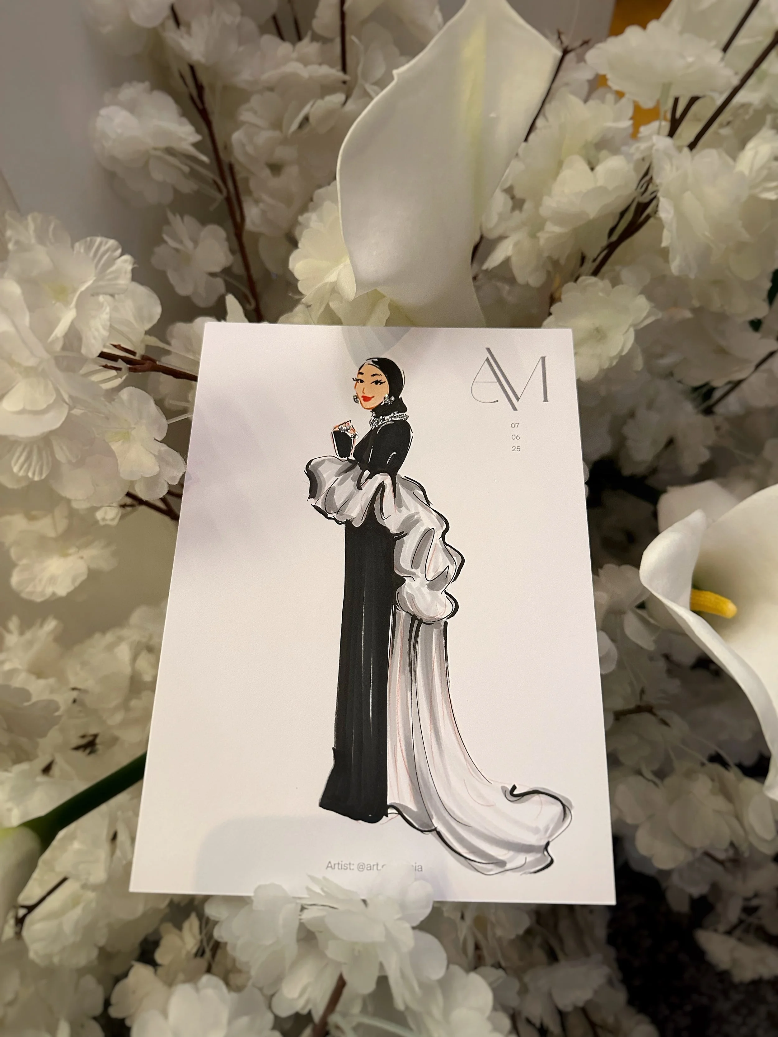 Live wedding guest illustration