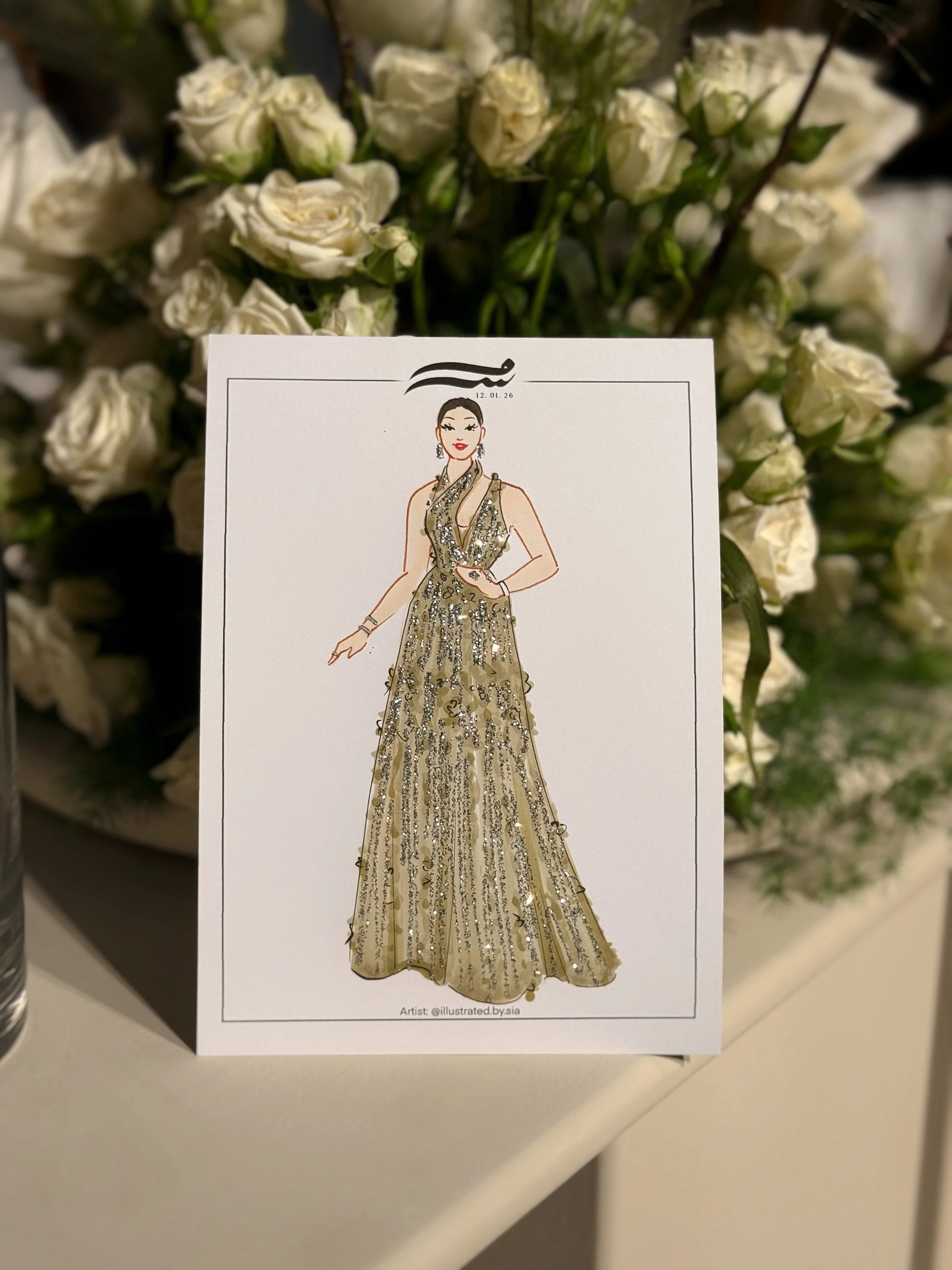 Live wedding guest illustration