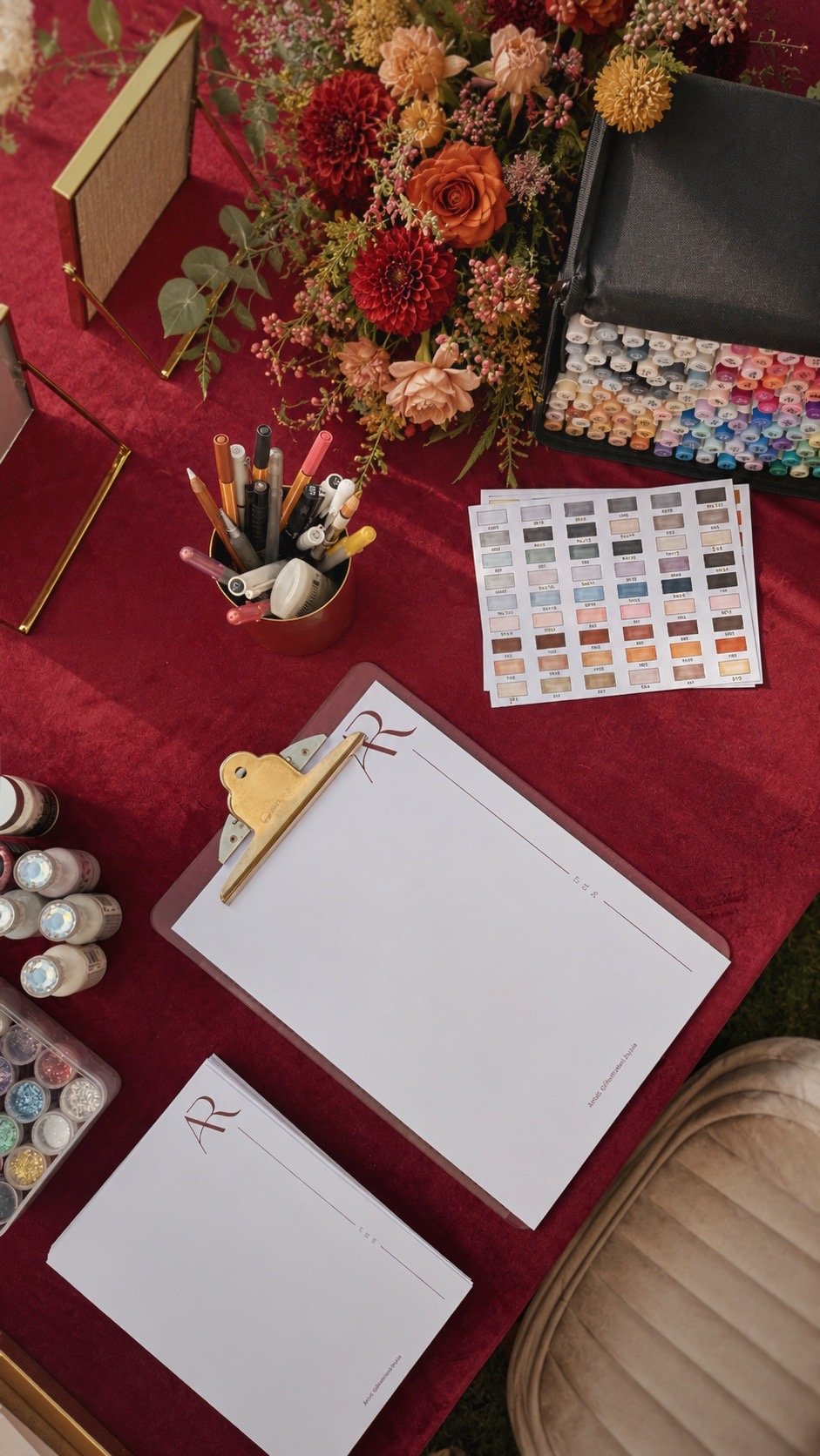 A table setup for event live illustrator