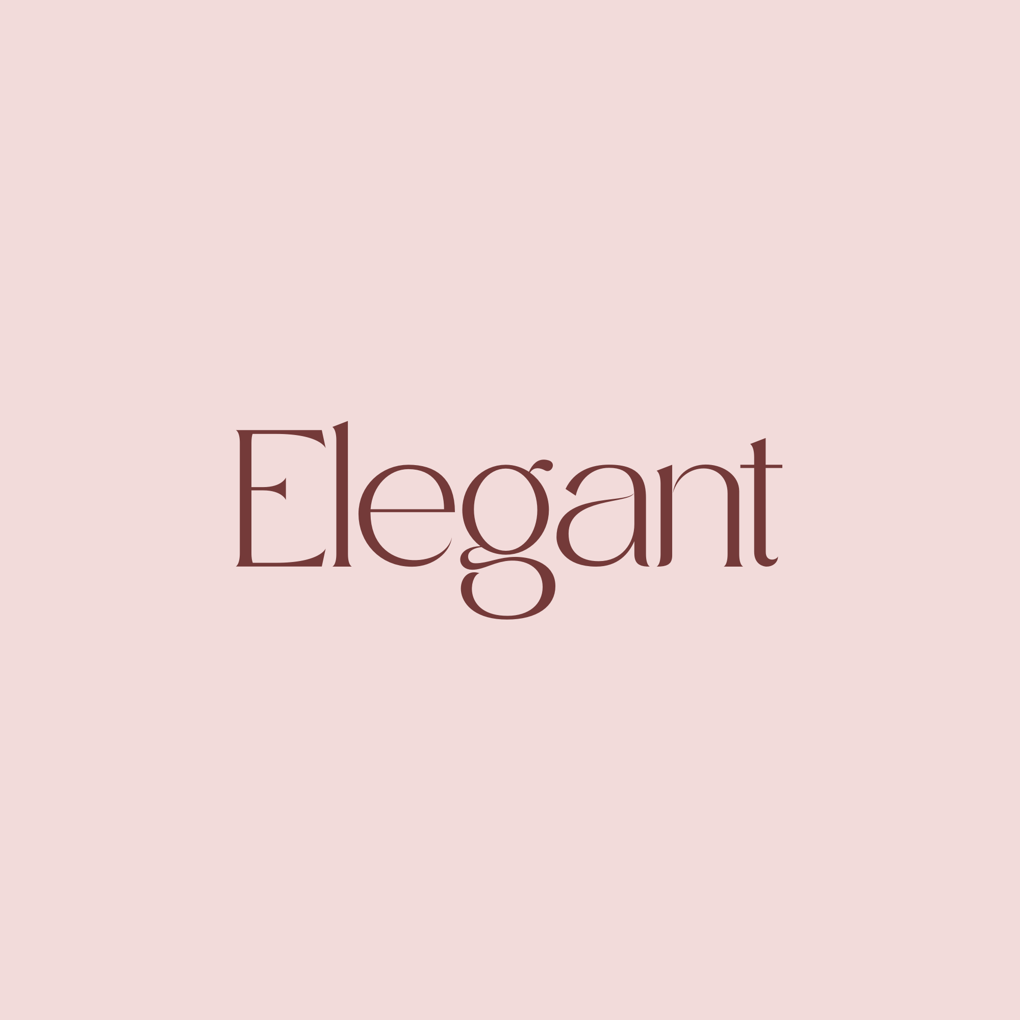 Close-up of a pink background with the word "Elegant" written in large, dark red letters.