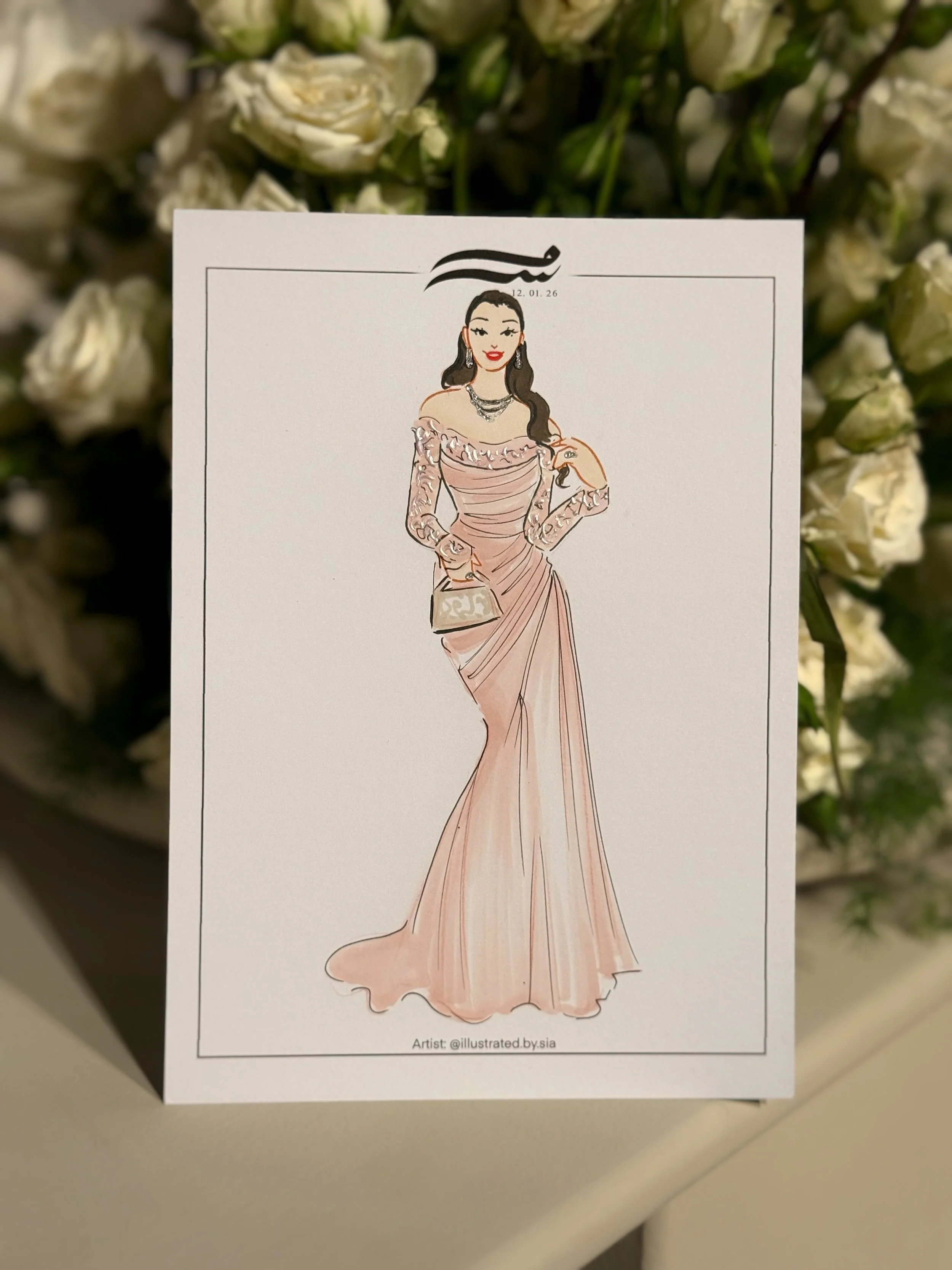  Wedding guest portrait illustration