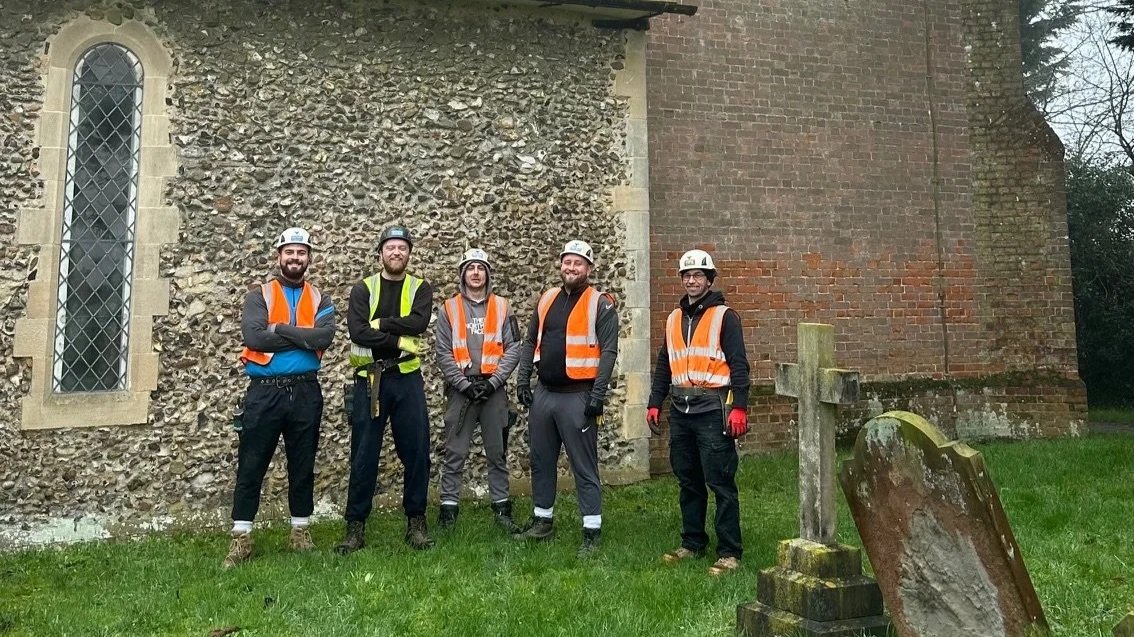 Scaffolding in the bell tower - March 2026