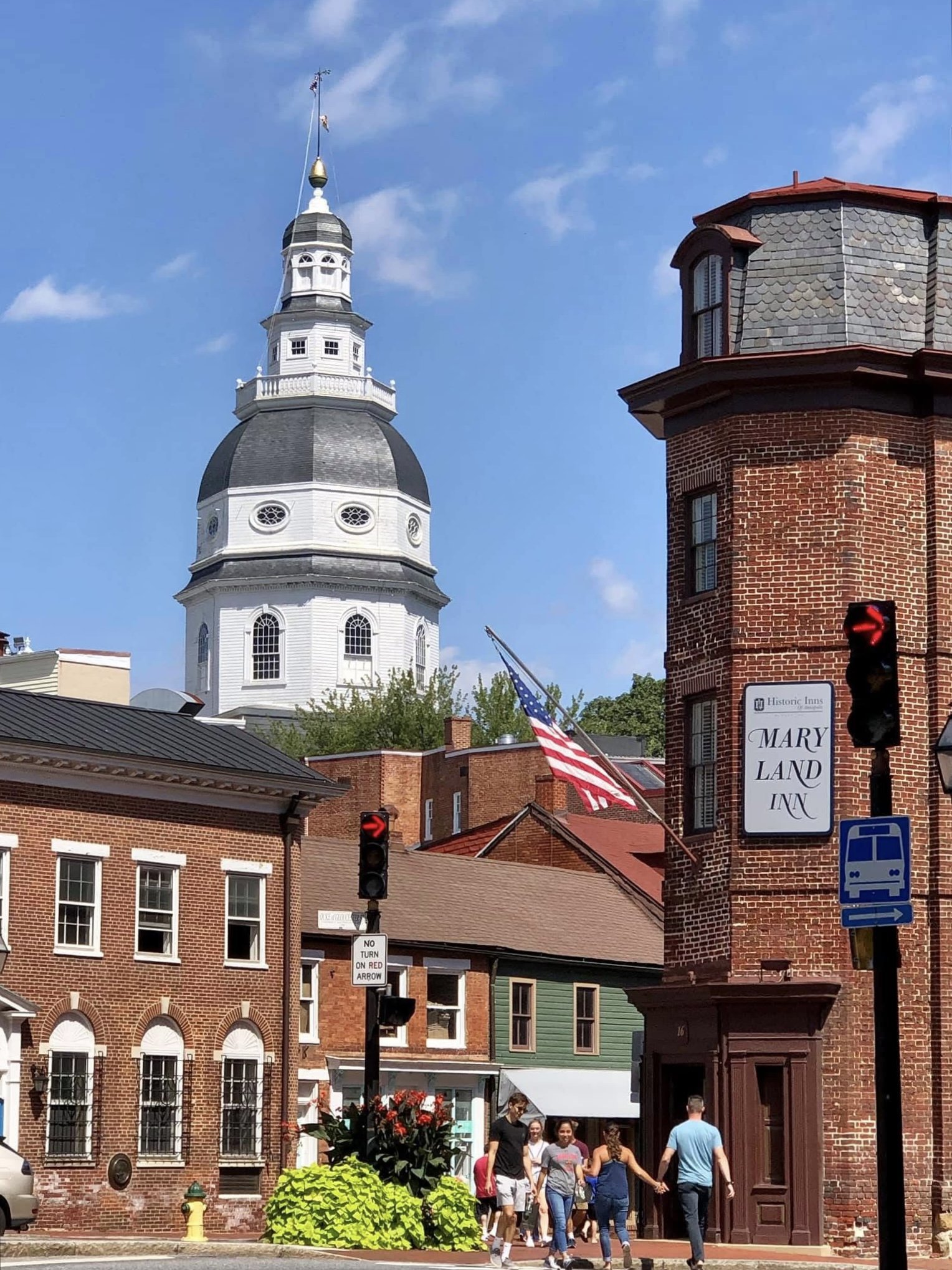 Historic downtown Annapolis Maryland main street