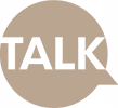 Speech bubble with the word 'TALK' inside