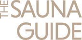 The Sauna Guide logo in a plain beige background.