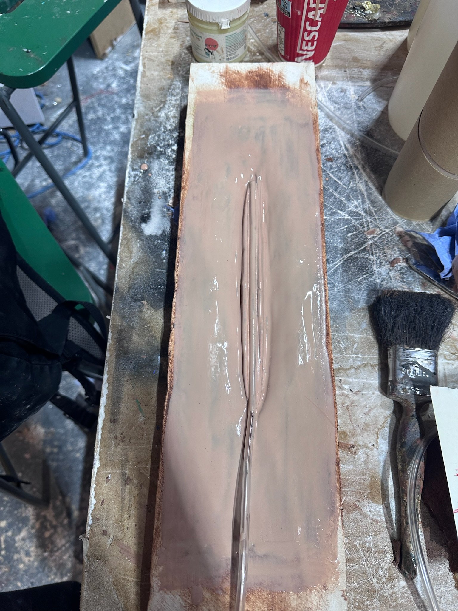Platinum Cure Silicone with Sculpted Plaster Cast