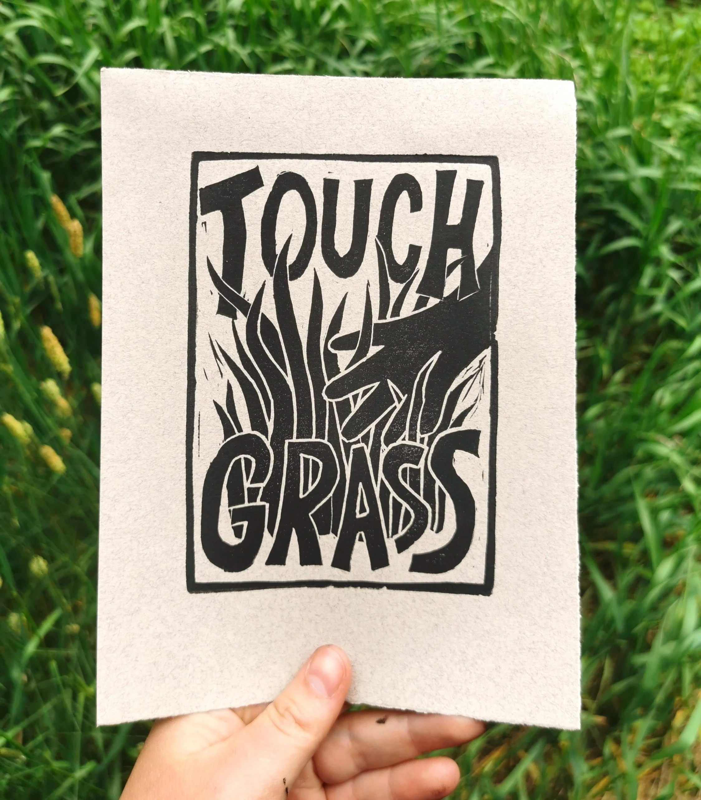 Touch Grass Print