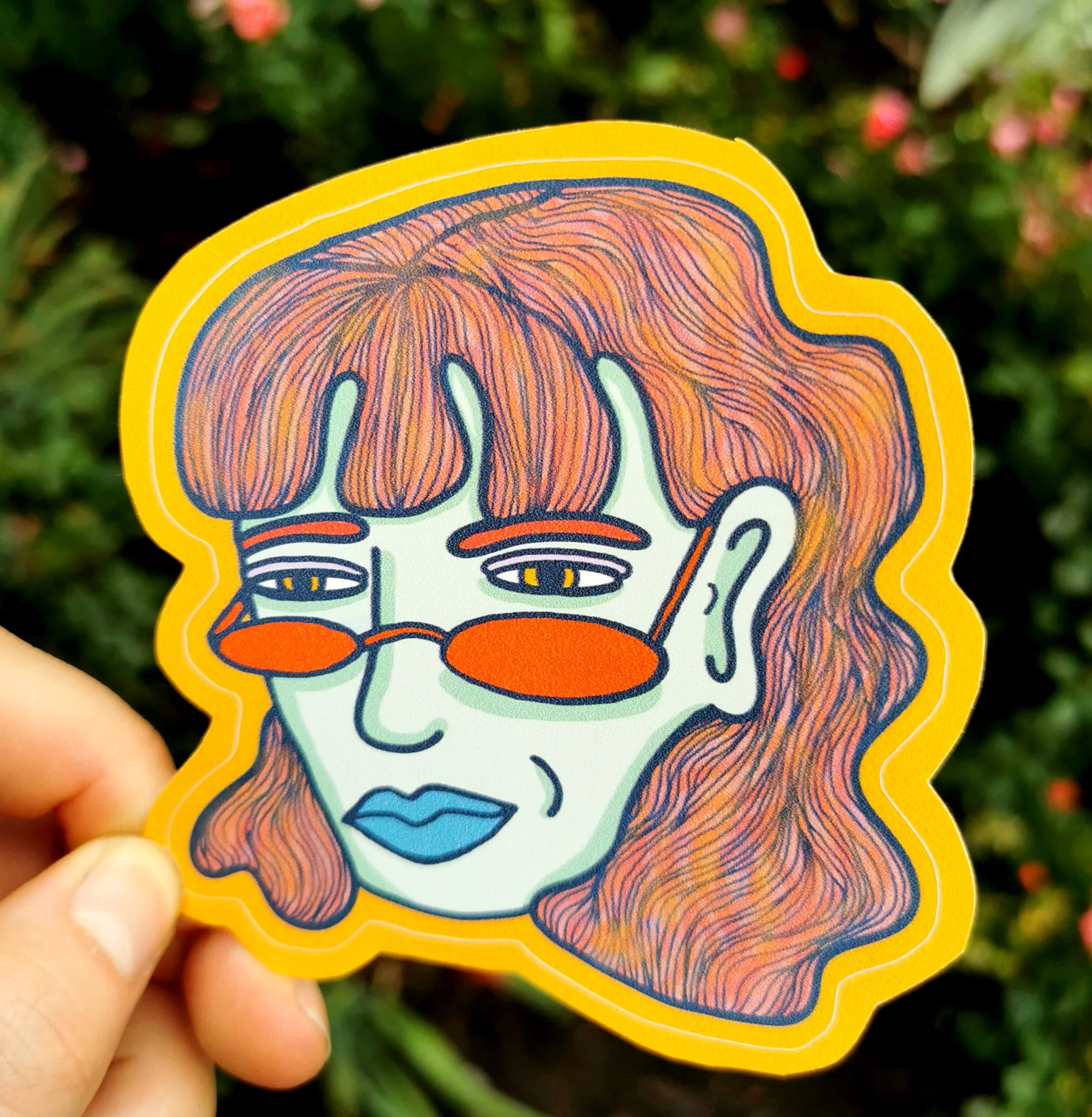 Red Sunglasses Sticker