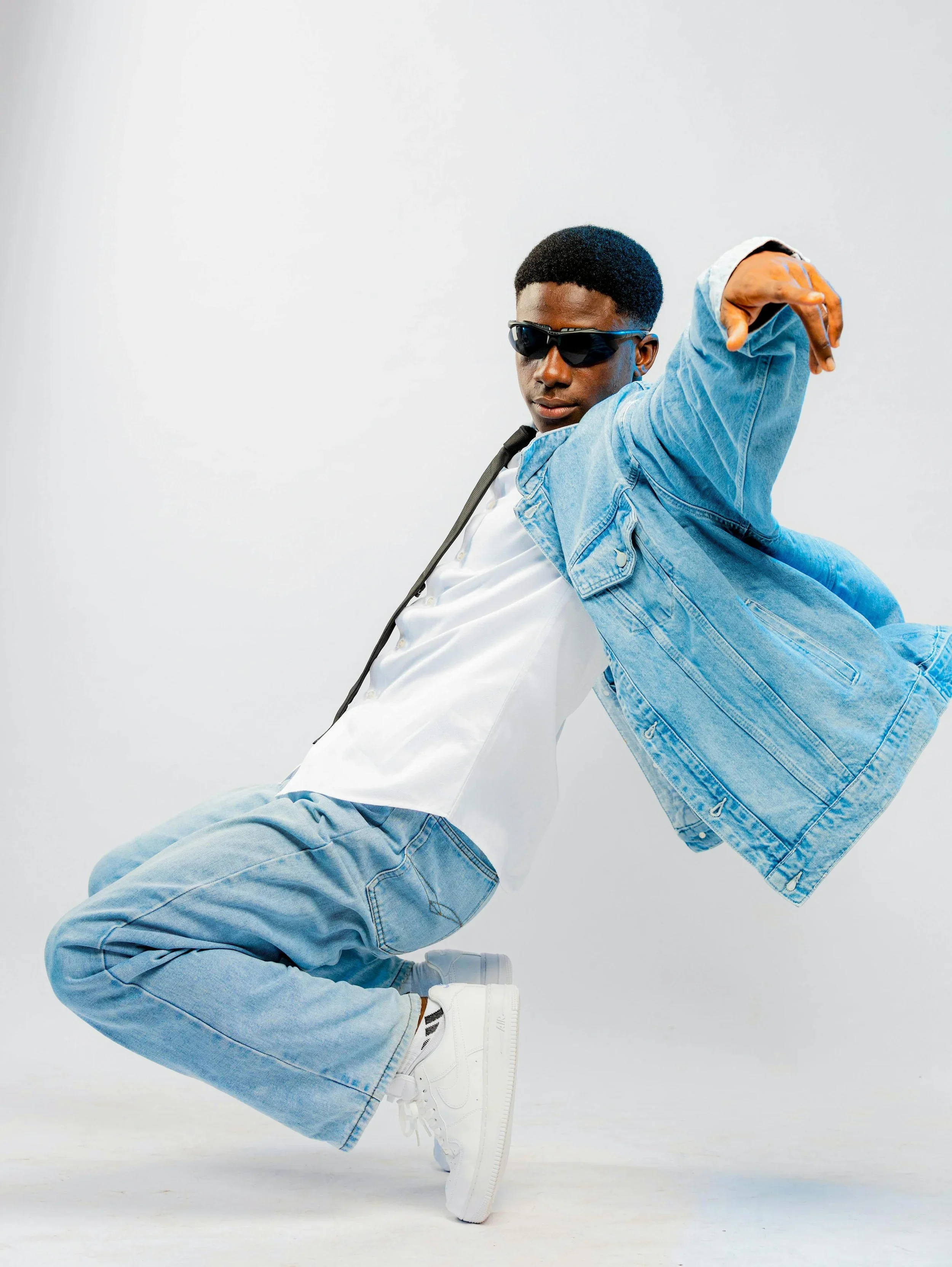 an image of a man in a fashion shoot, as part of a brand camapign created during a Made by UNO branding project