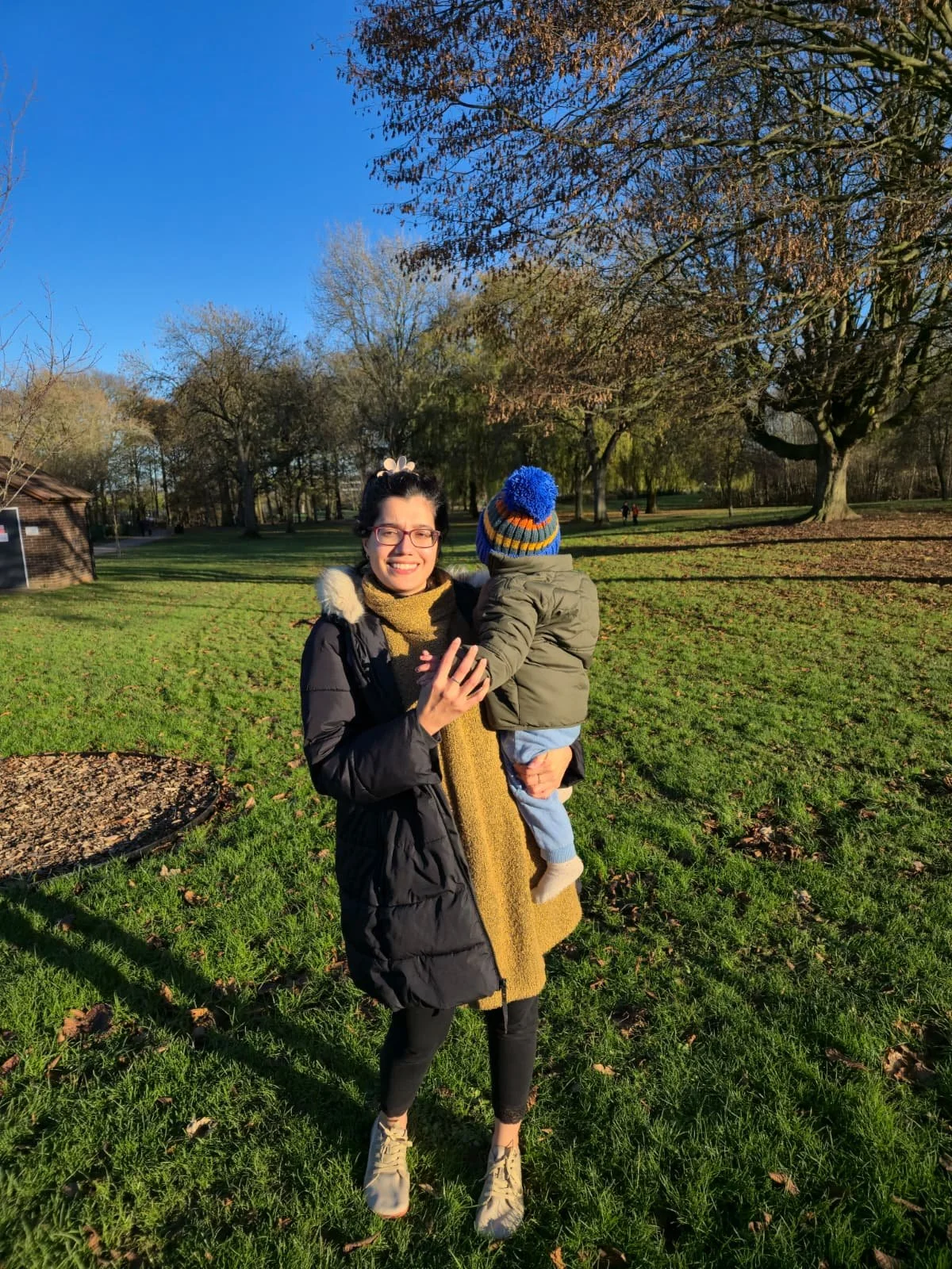 Rabab Sehr, speech and language therapist, in Scunthorpe, UK park