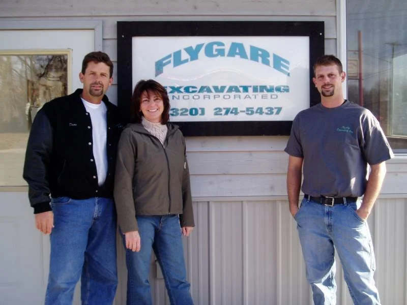 Flygare Excavating family team serving Annandale MN