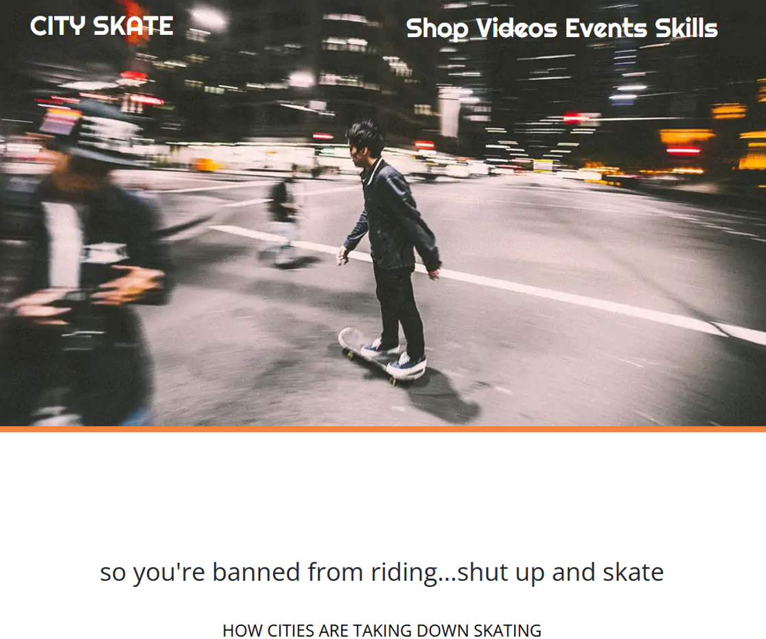 City Skate - Web Development