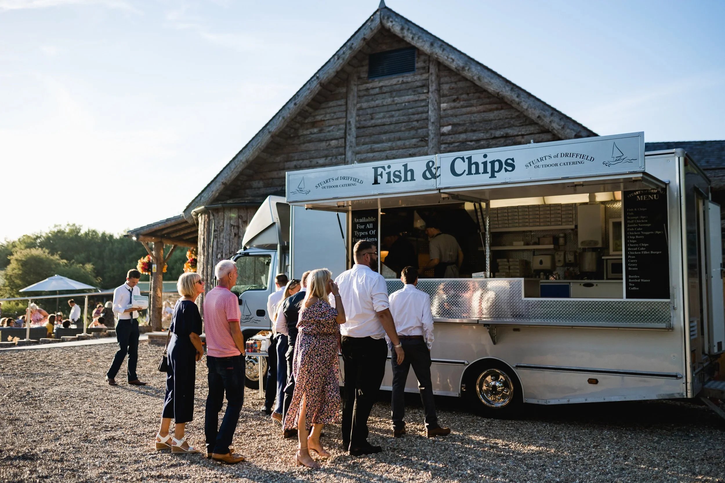 Fish & Chip Food Vendor outside Oaklands Grand Lodge