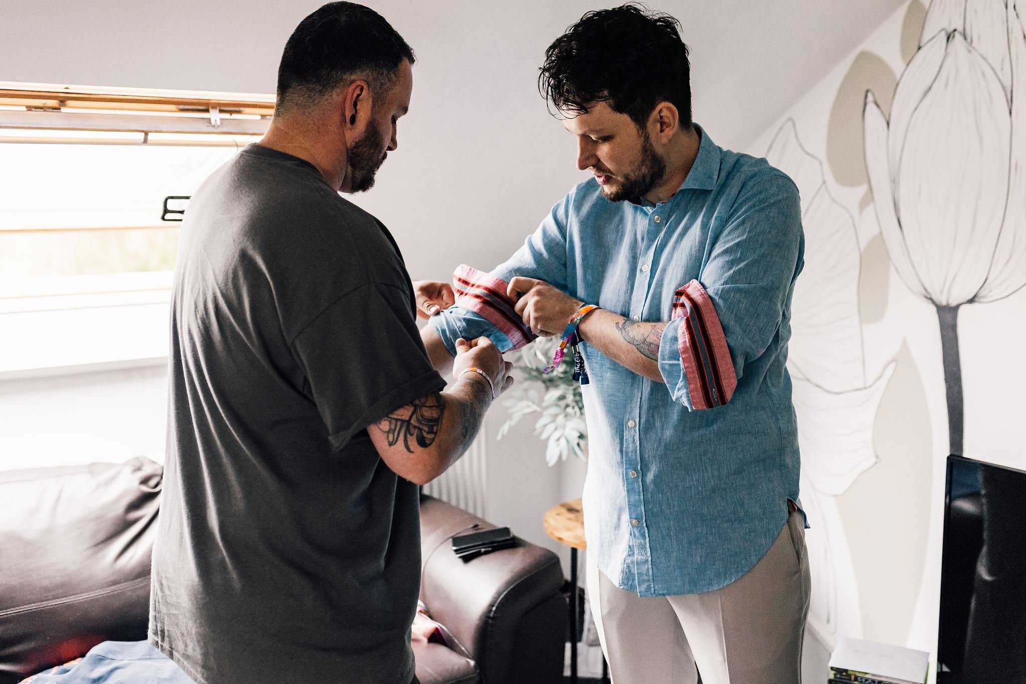 A helping hand with Aaron’s wedding preparations