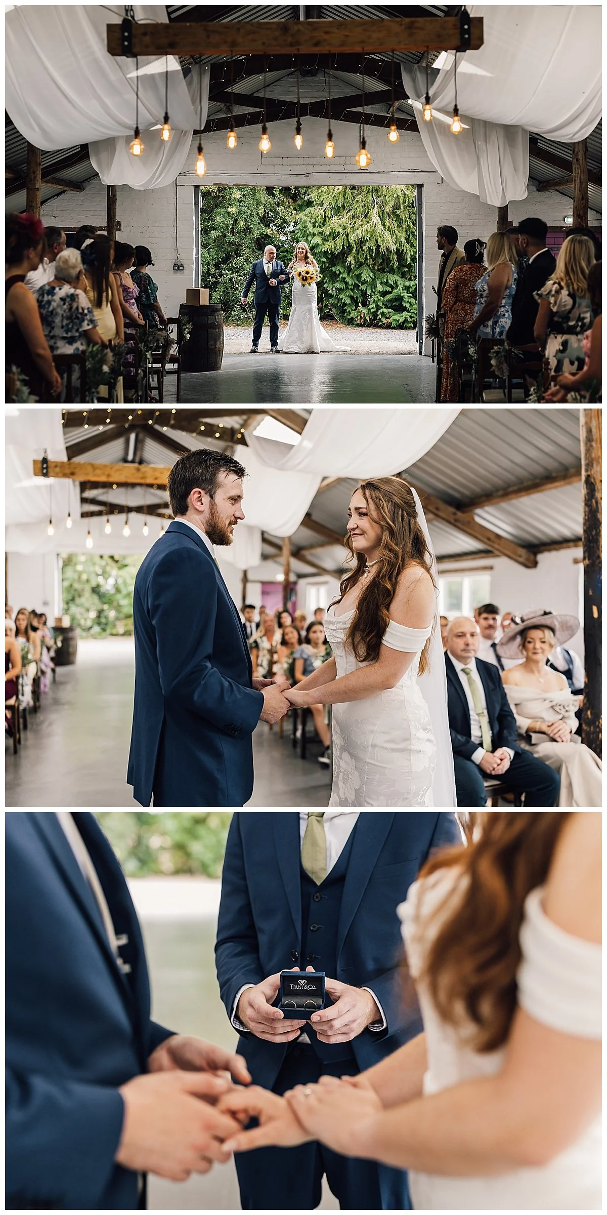 Bride Walking Down the Wedding Isle with her dad