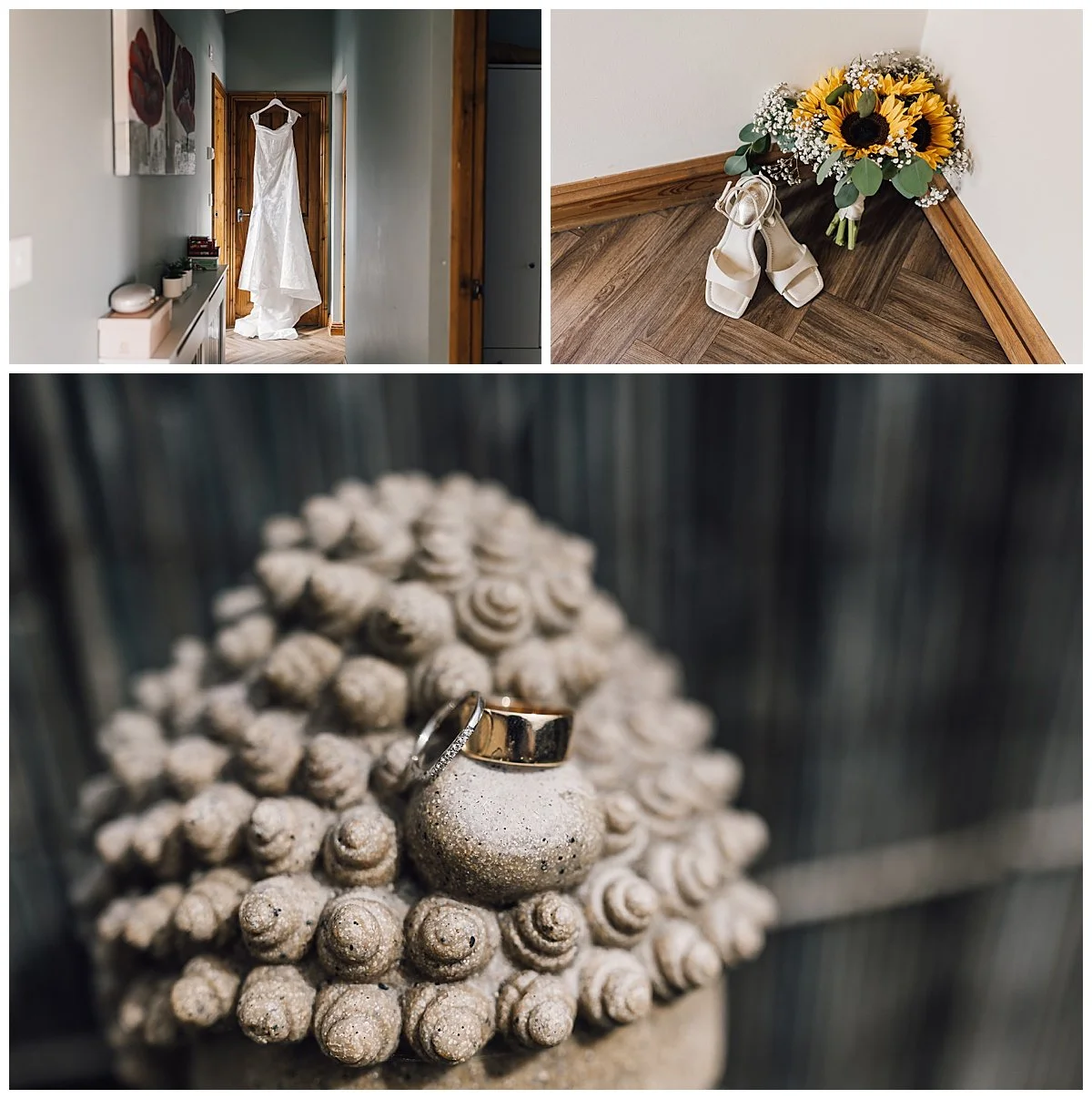 Brides Dress, Bouquet, Wedding Shoes & Ring