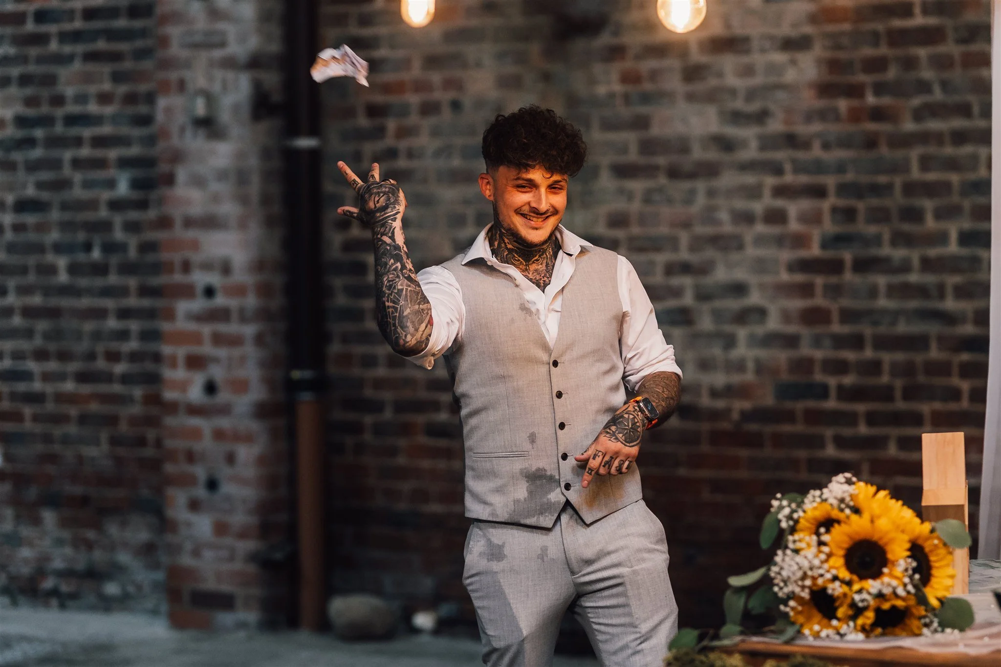 Best man doing speech White Syke Fields