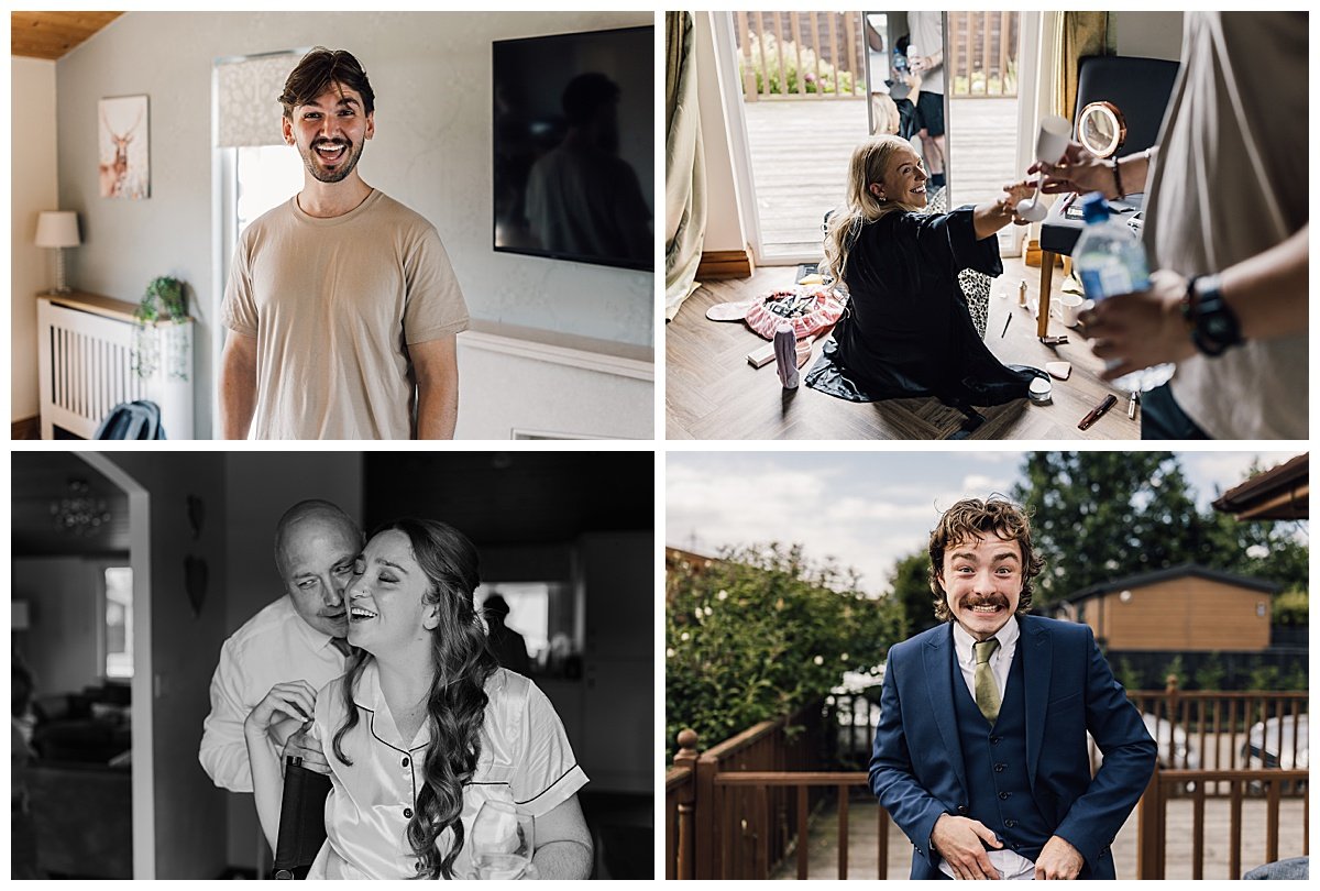 People getting ready for wedding