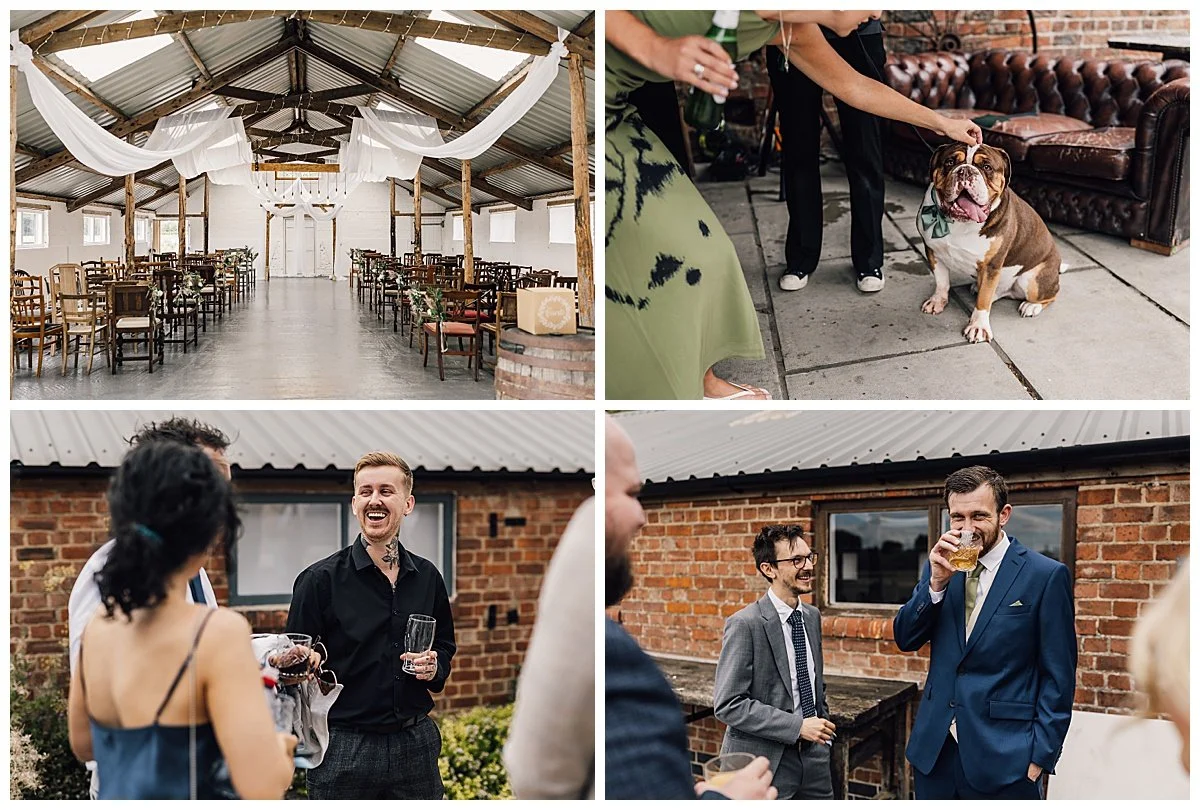 White Sykes Fields Ceremony Room and guests laughing