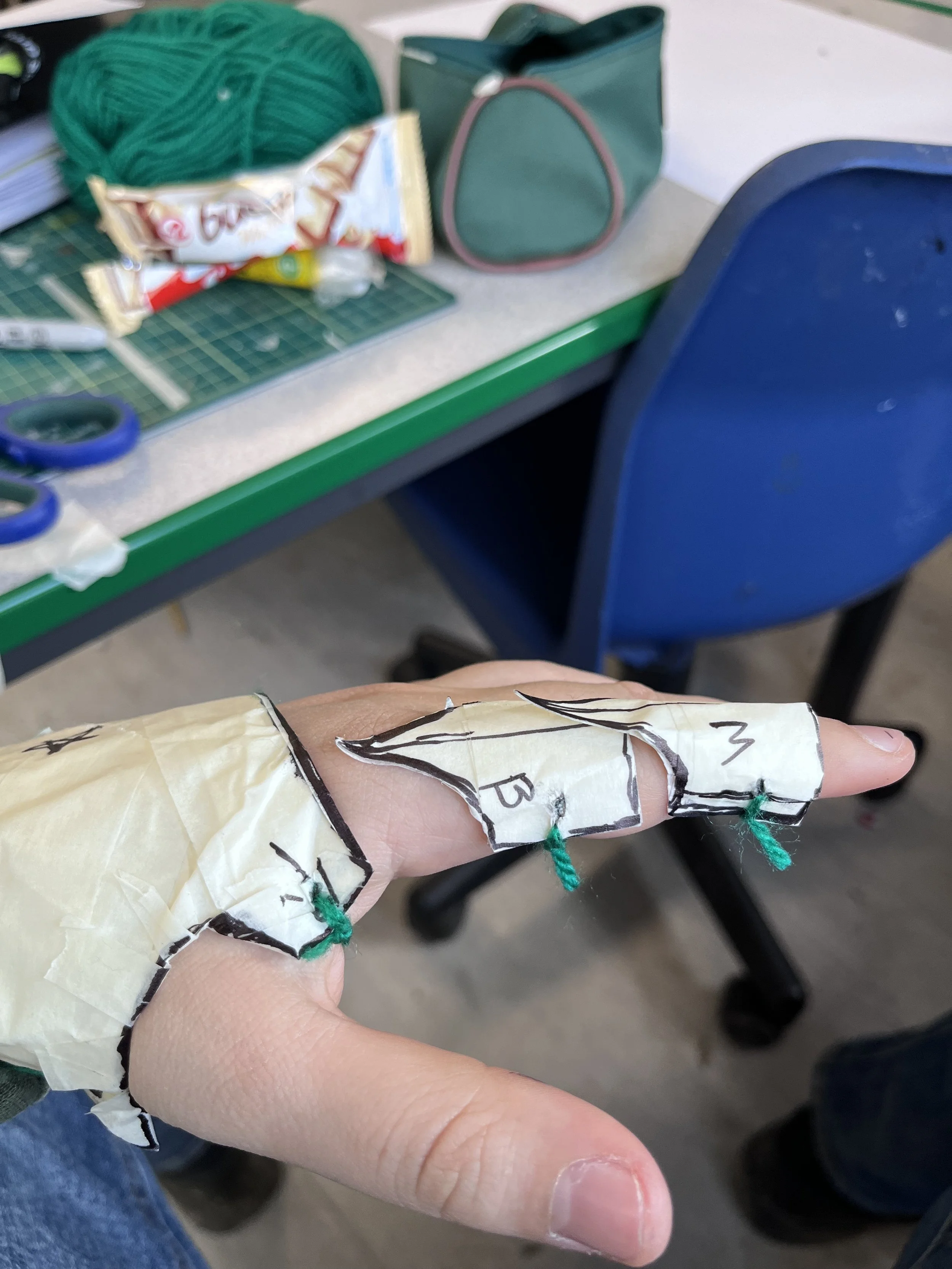 Templating the finger segments