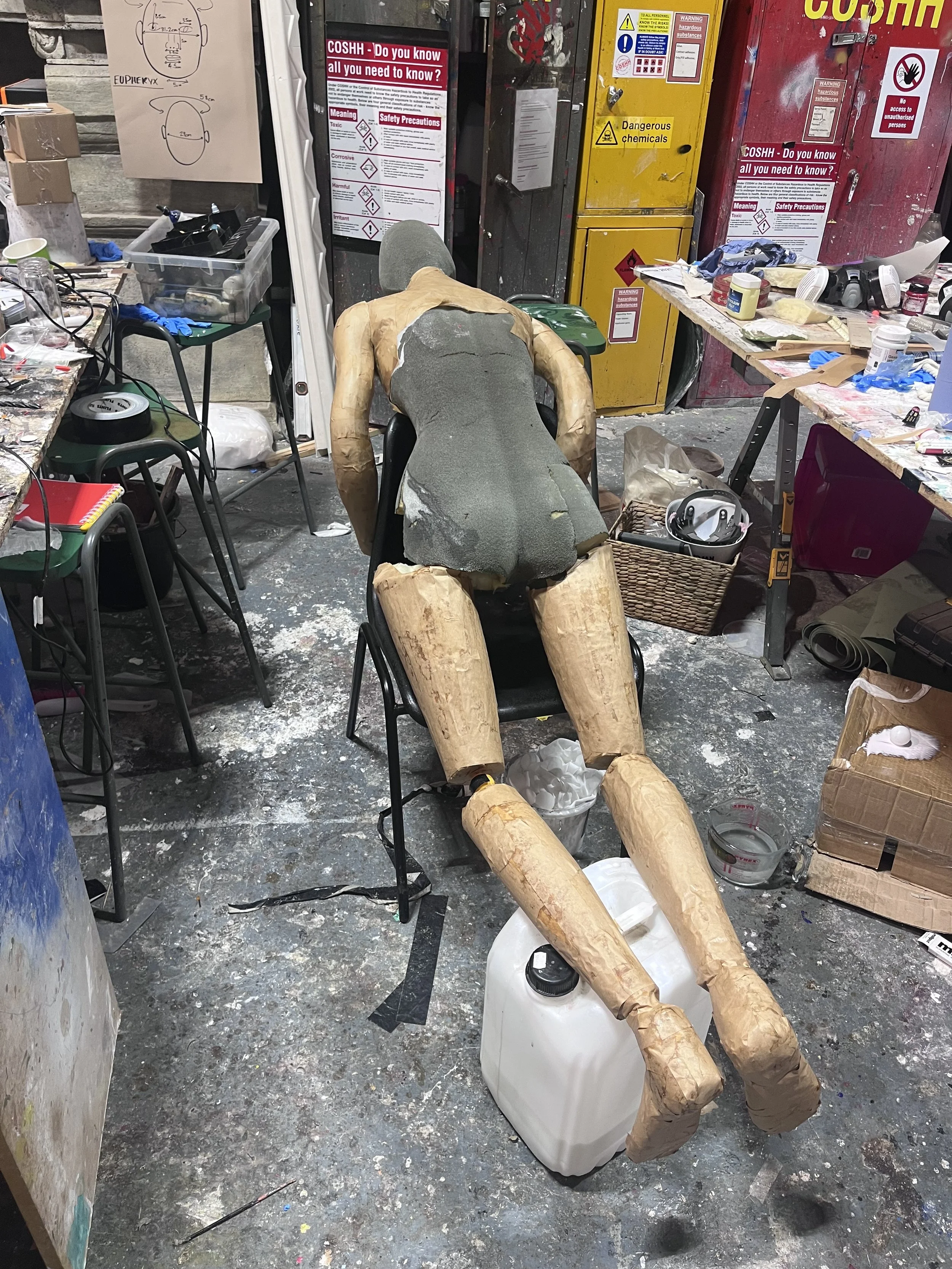 Texturing the foam with gumstrip