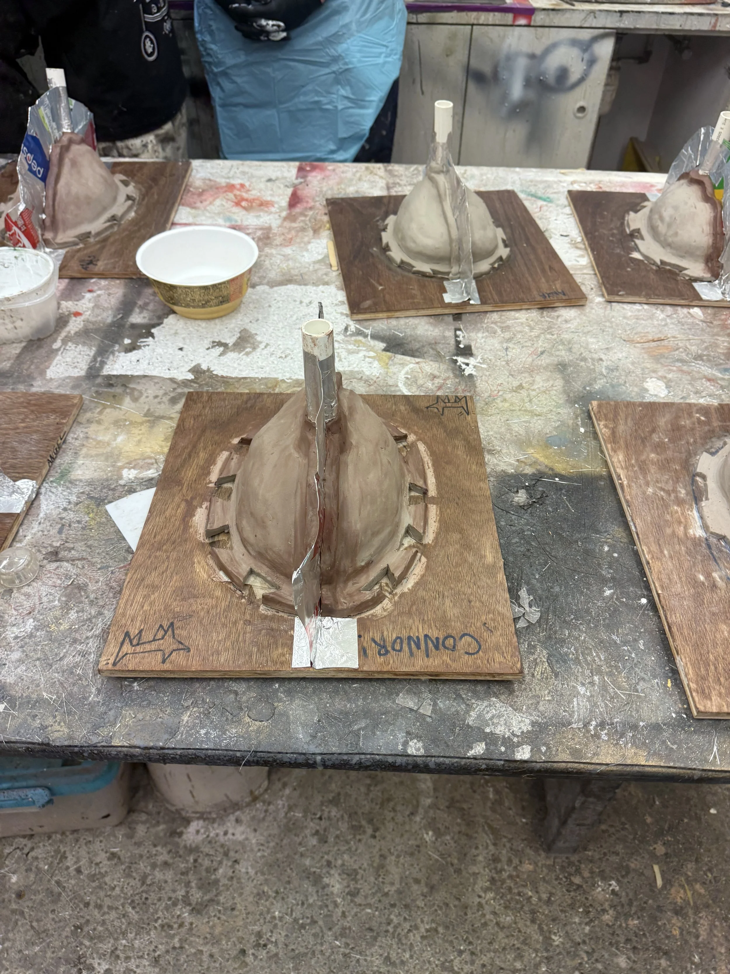 Preparing the object for the fiberglass shell