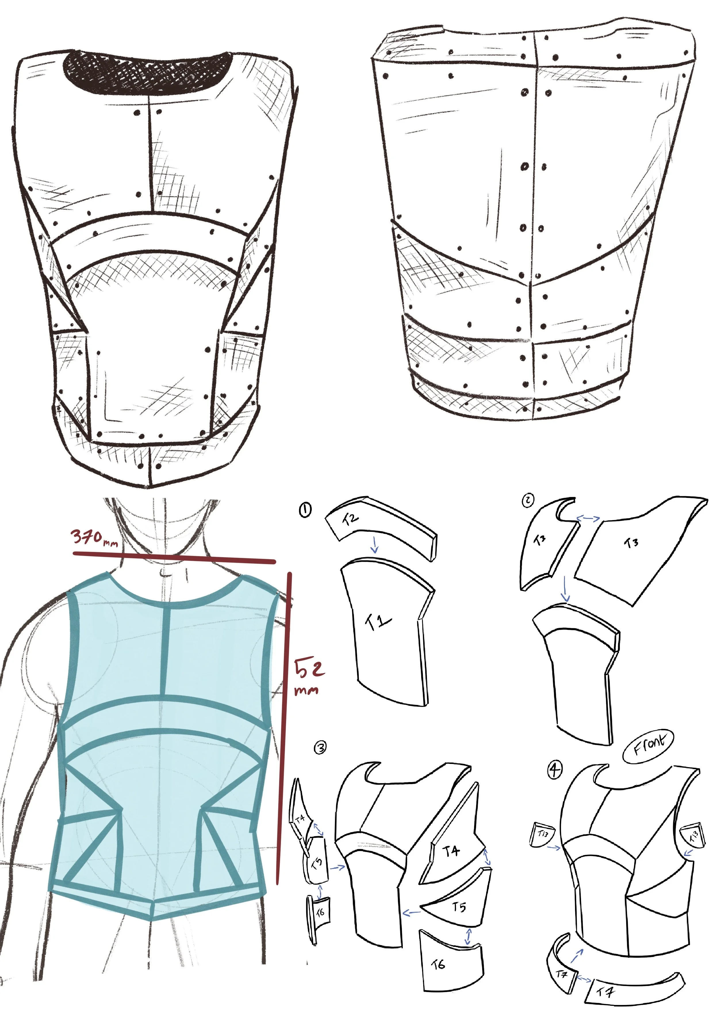 Designing the chest plate
