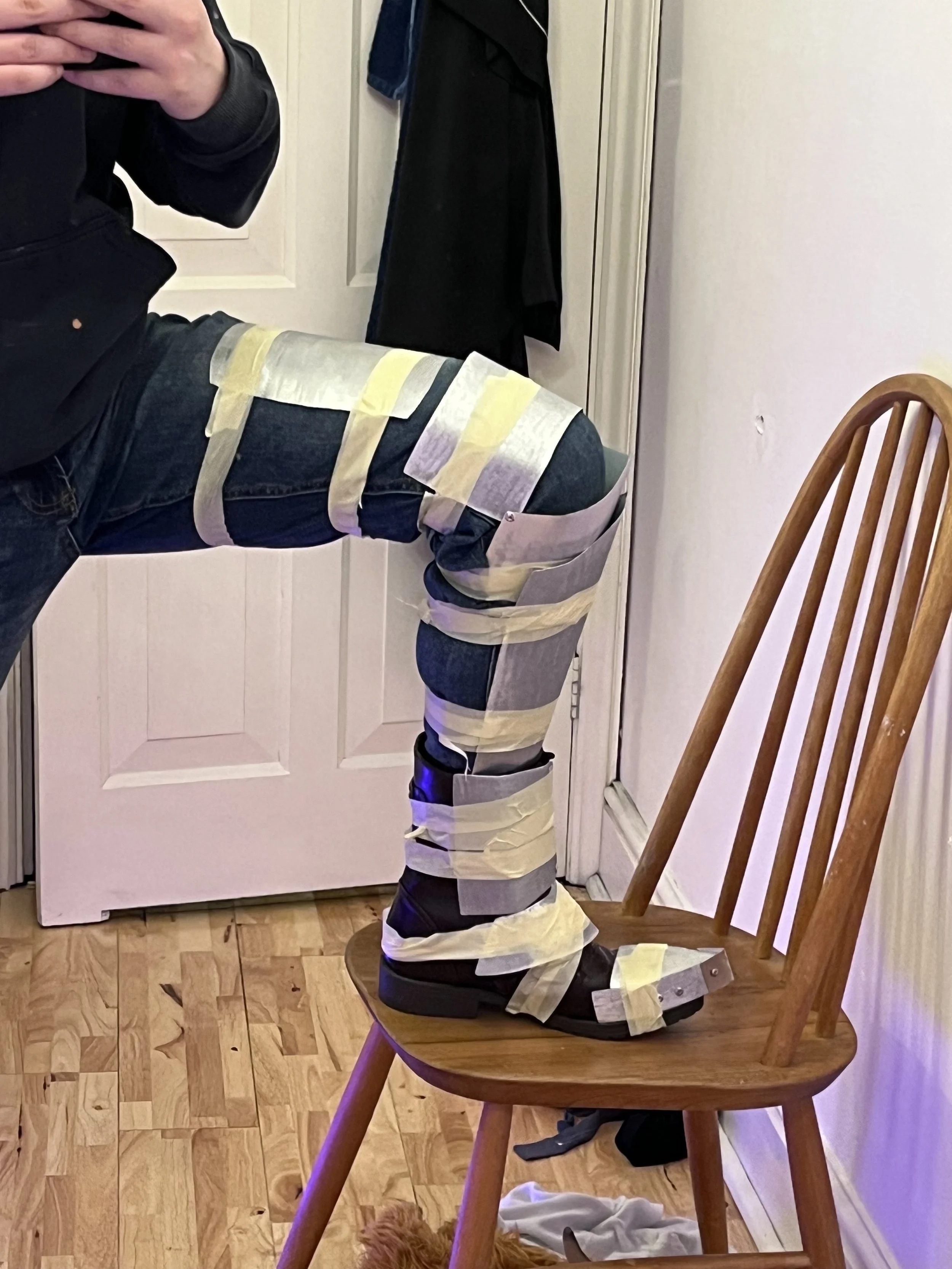 Checking the placement of the leg segments