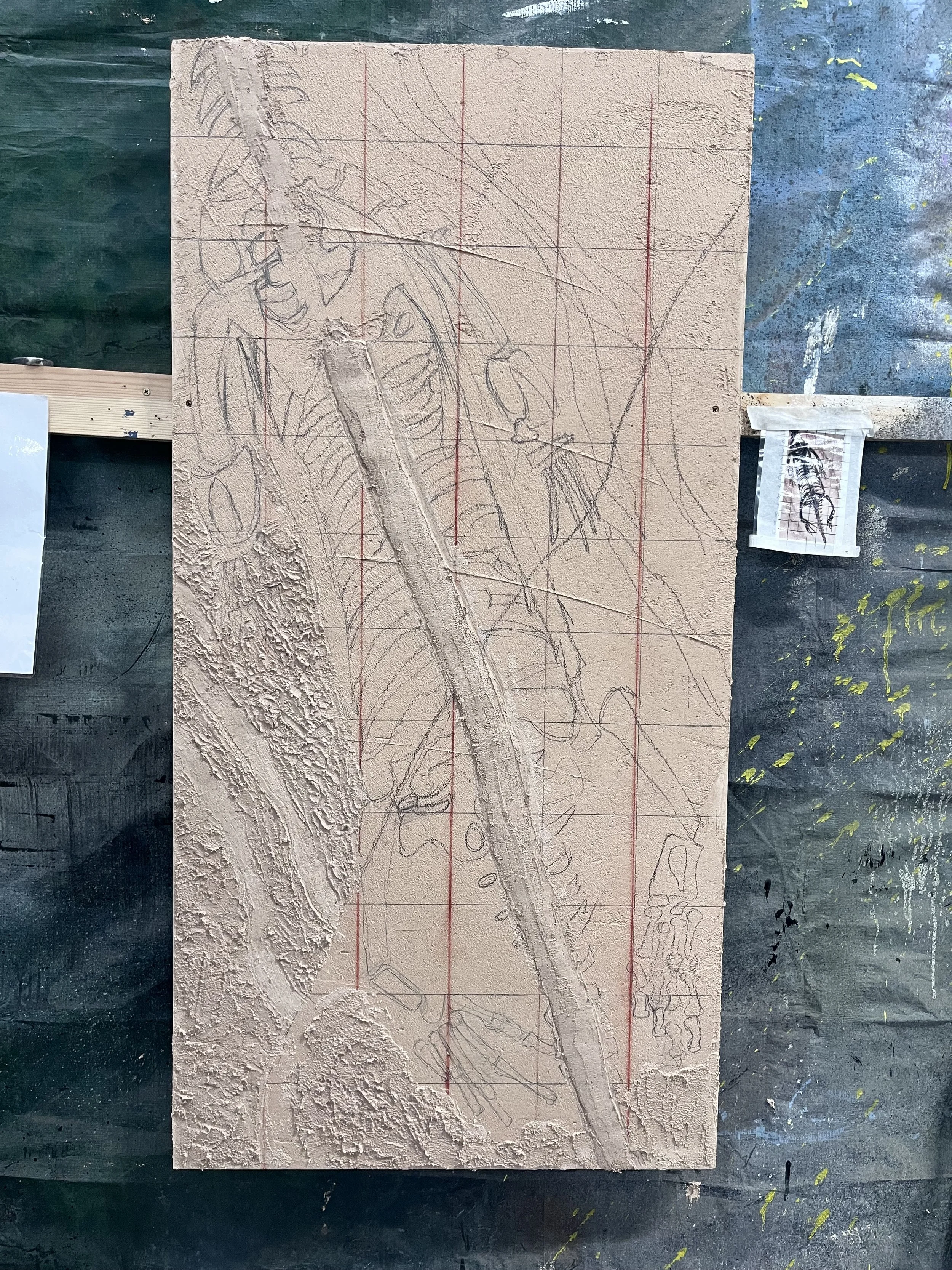 Building up plaster layers