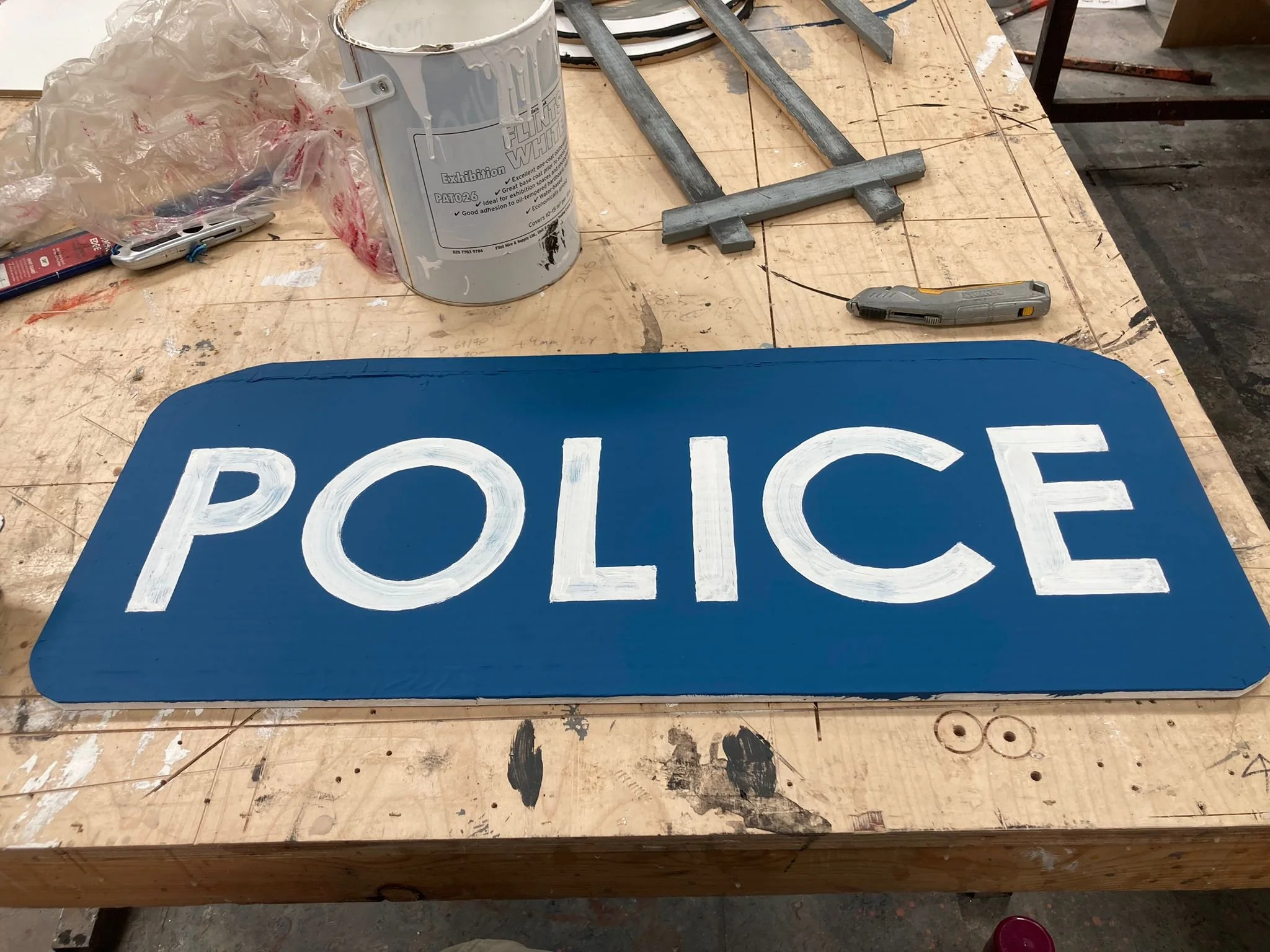Painting the Twinwall signs