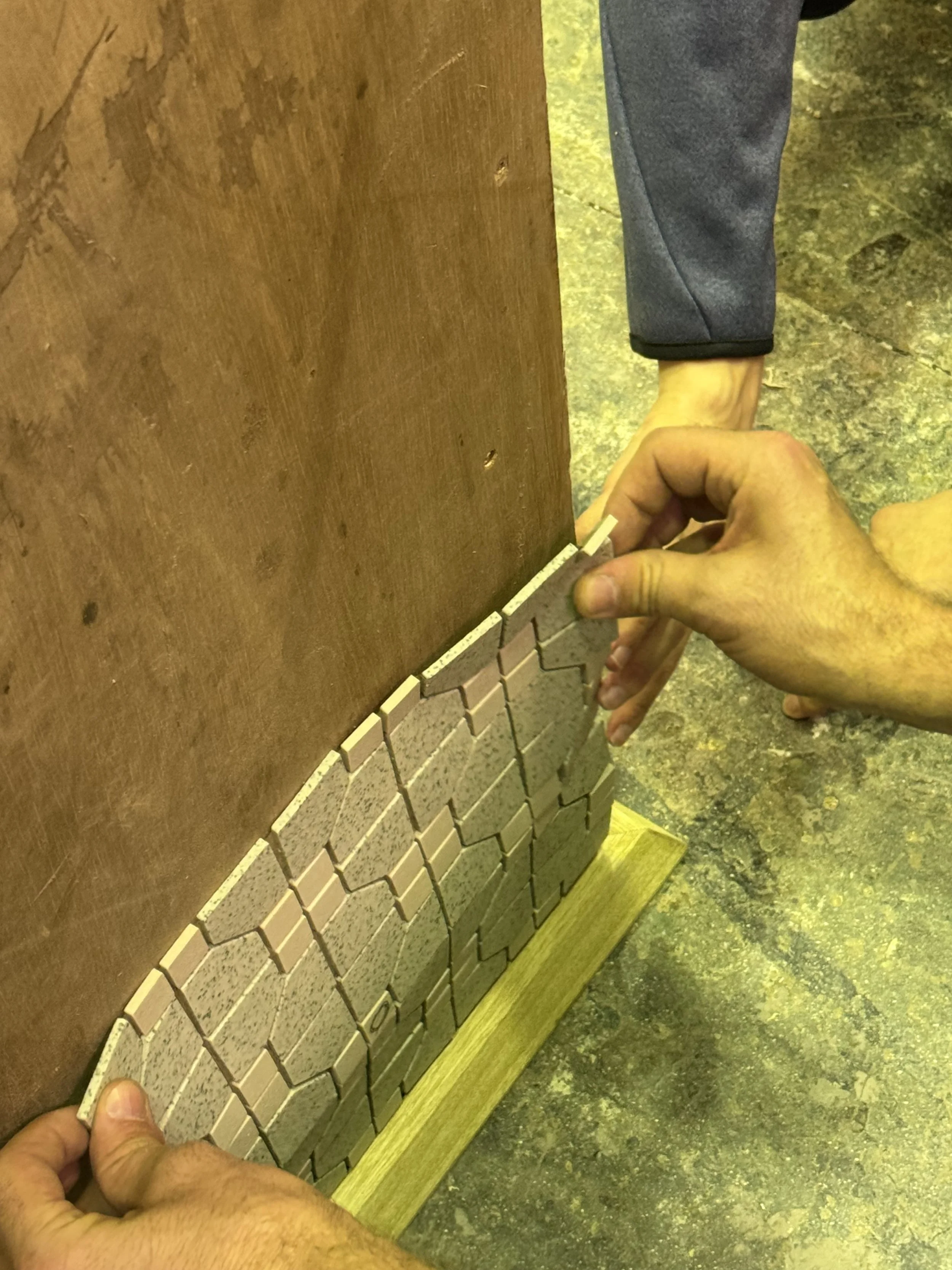Tiling the plinth