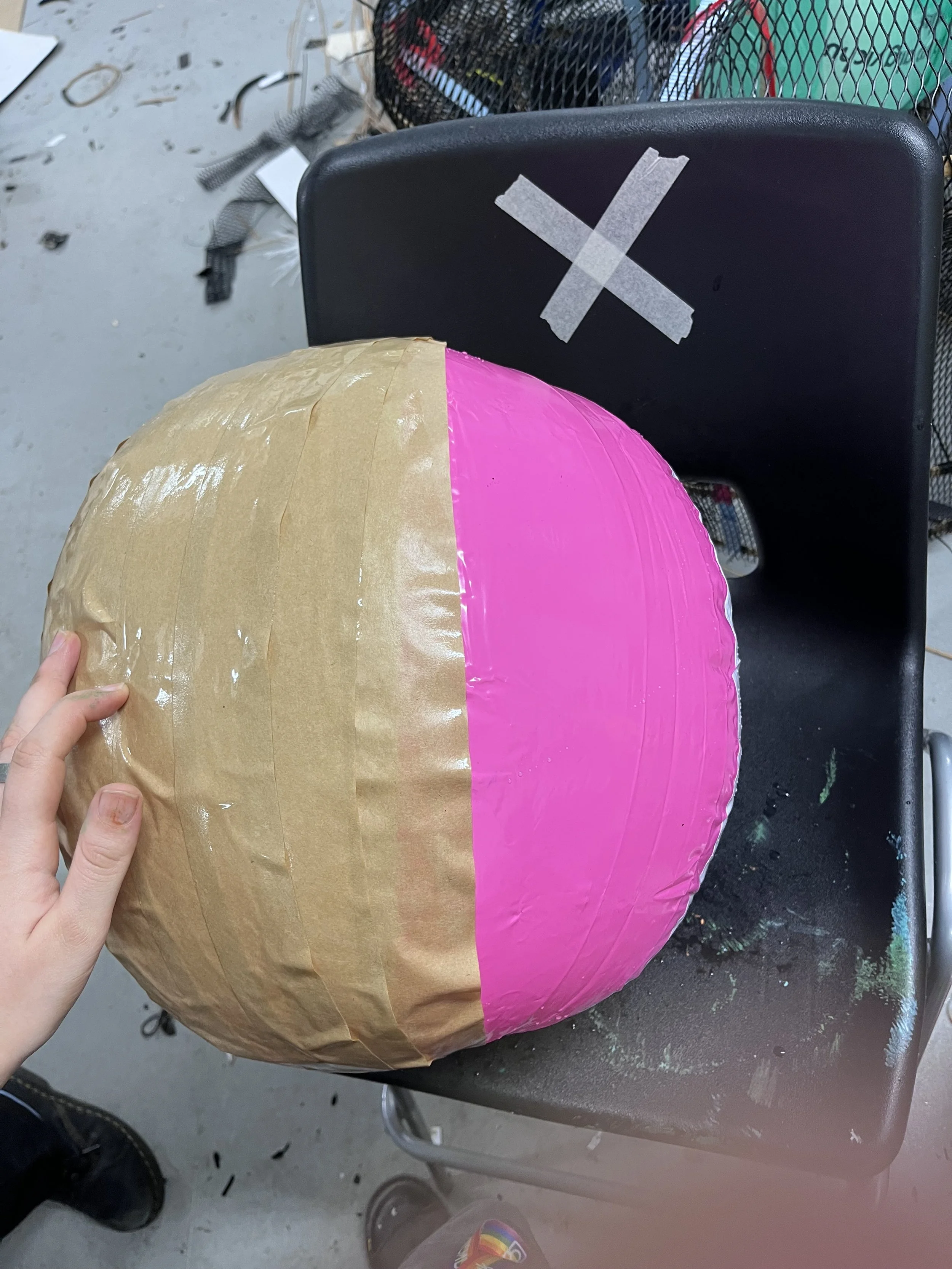Helmet base formed of Gumstrip
