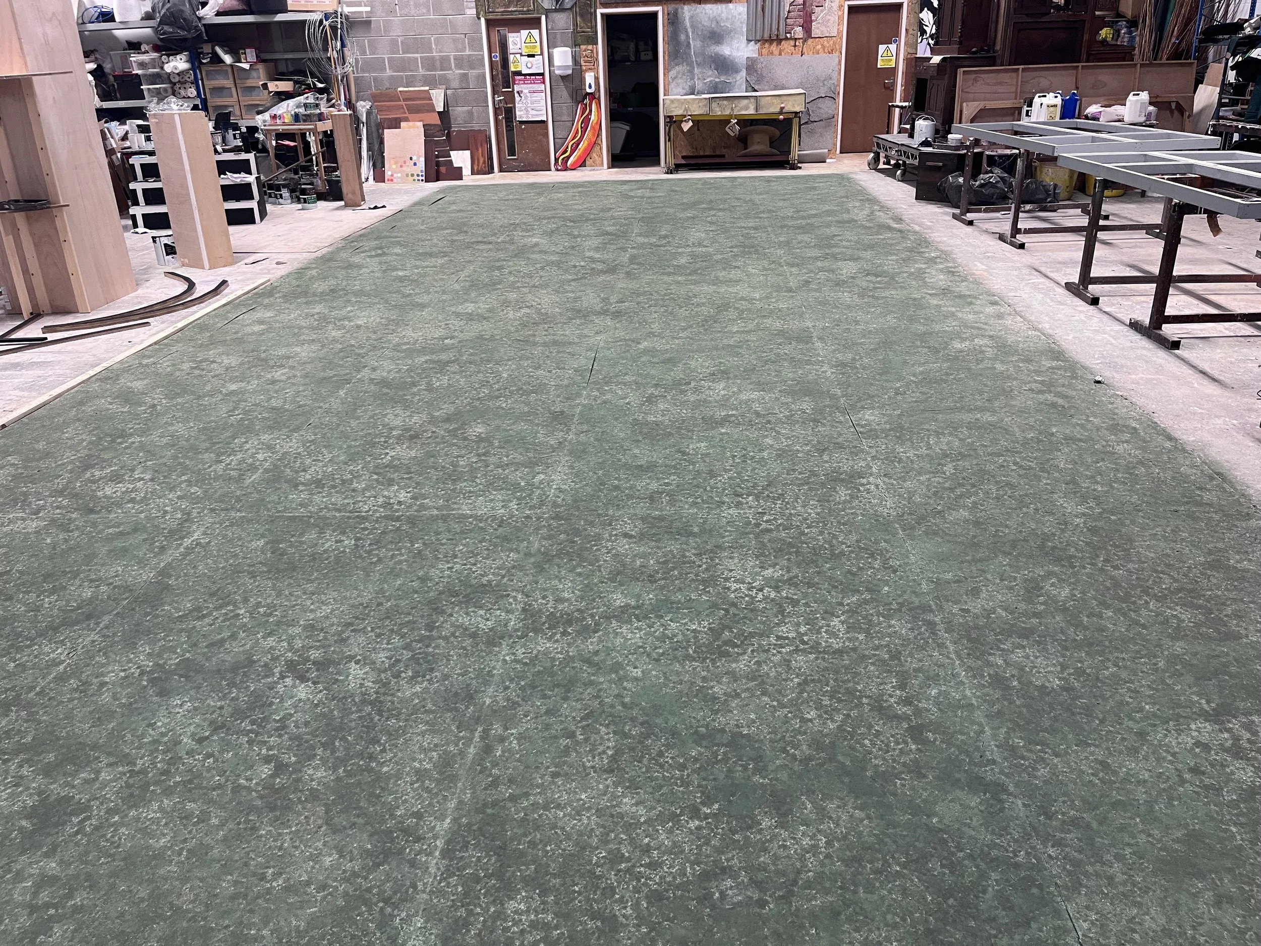 Final layer of floor paint