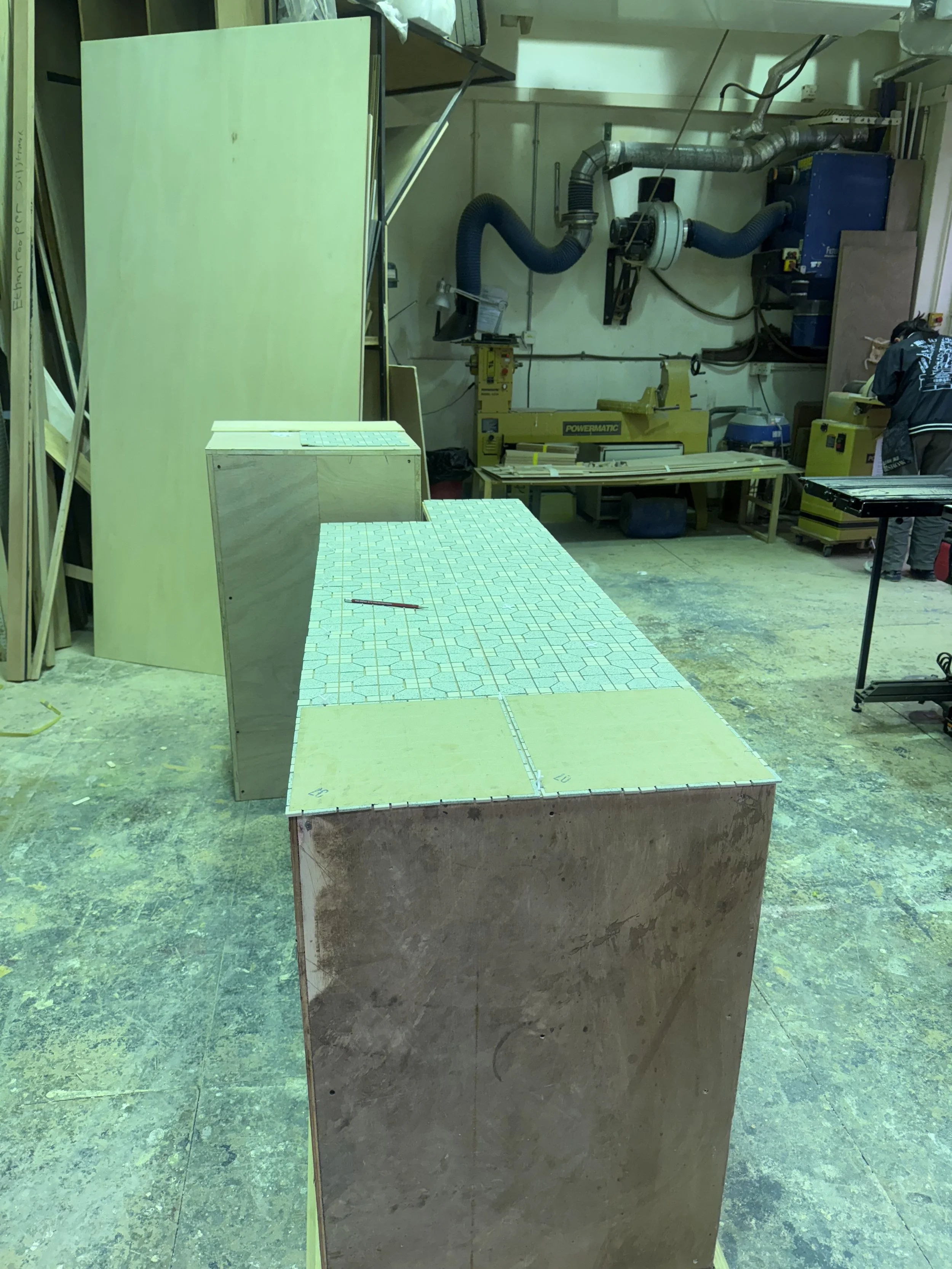 Tiling the plinth