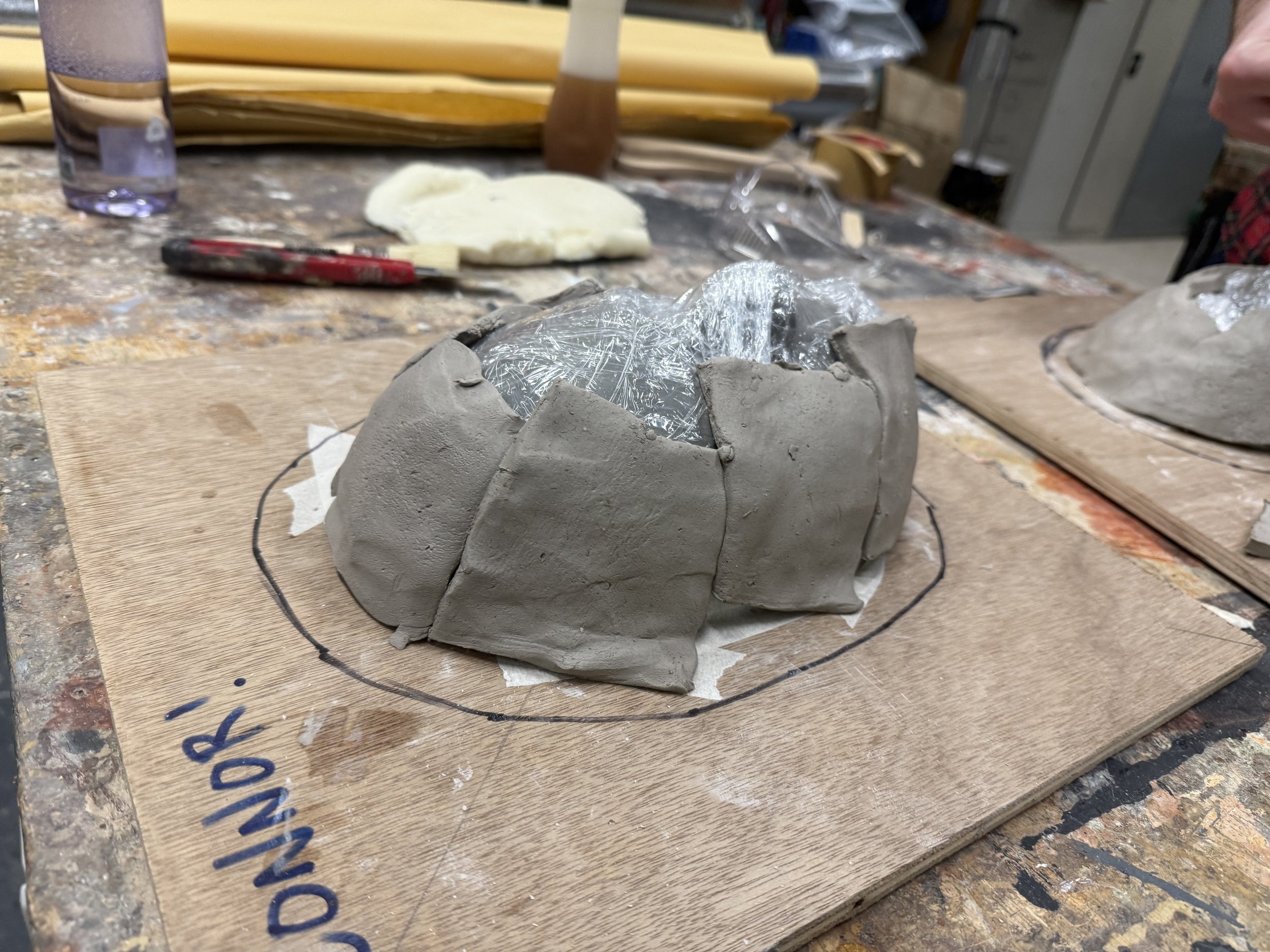 Preparing the object for the fiberglass shell