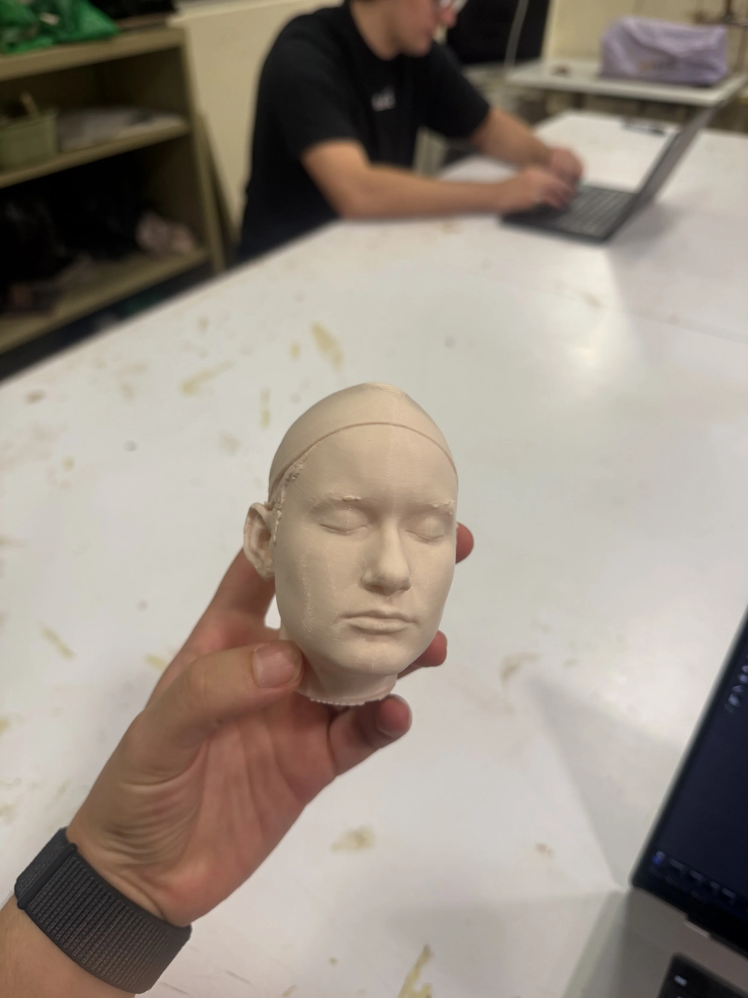 3D printed face