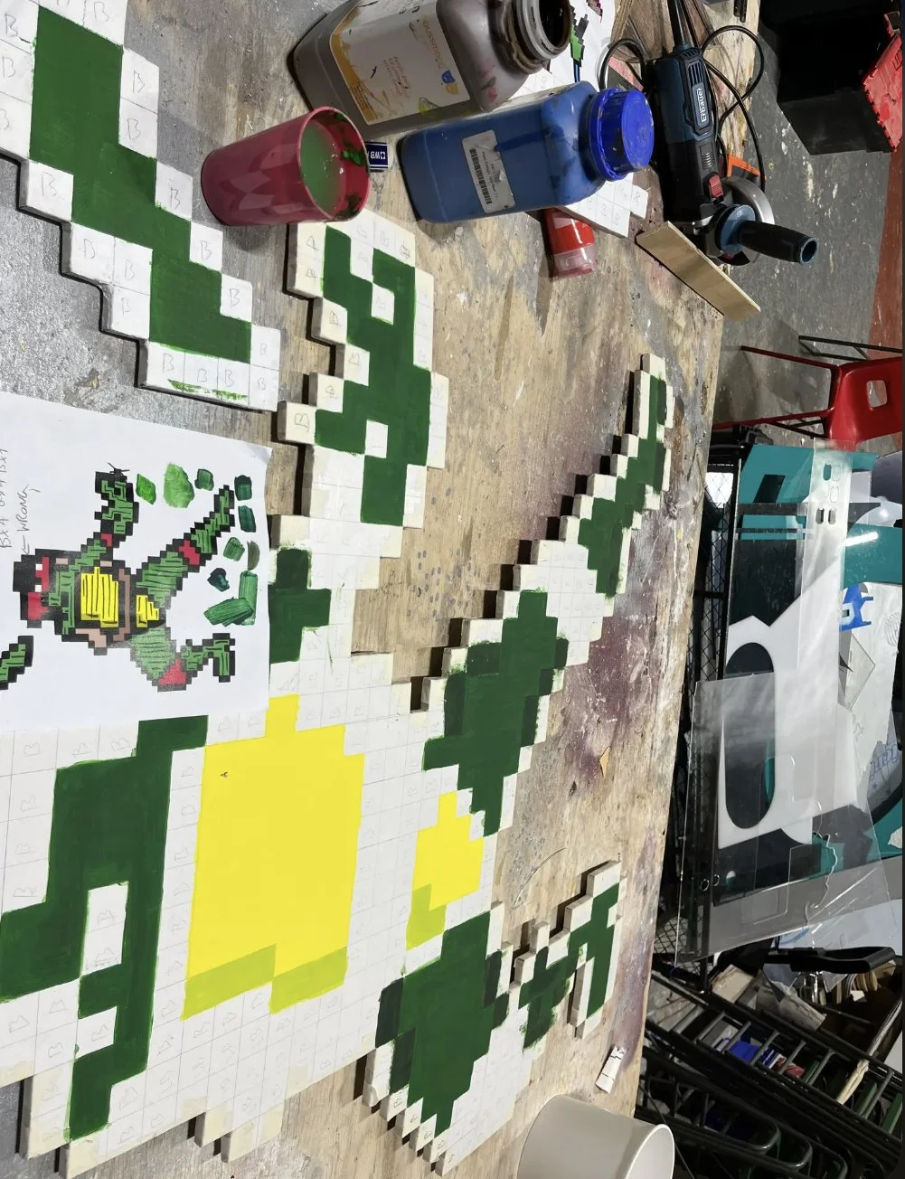 Painting the puppets